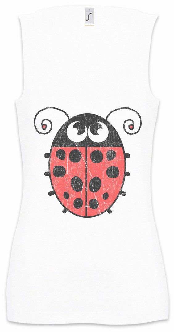 Urban Backwoods Tanktop Ladybug I Ärmelloses Damen T-Shirt Marienkäfer Käfer Beetle Sweet Cute Punkte Points Point Toon