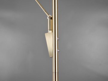 TRIO Leuchten LED Deckenfluter, Dimmfunktion, Warmweiß - Neutralweiß einstellbar, mit Leselampe Stehlampe Touch dimmbar Gold-en Designklassiker, H 179cm