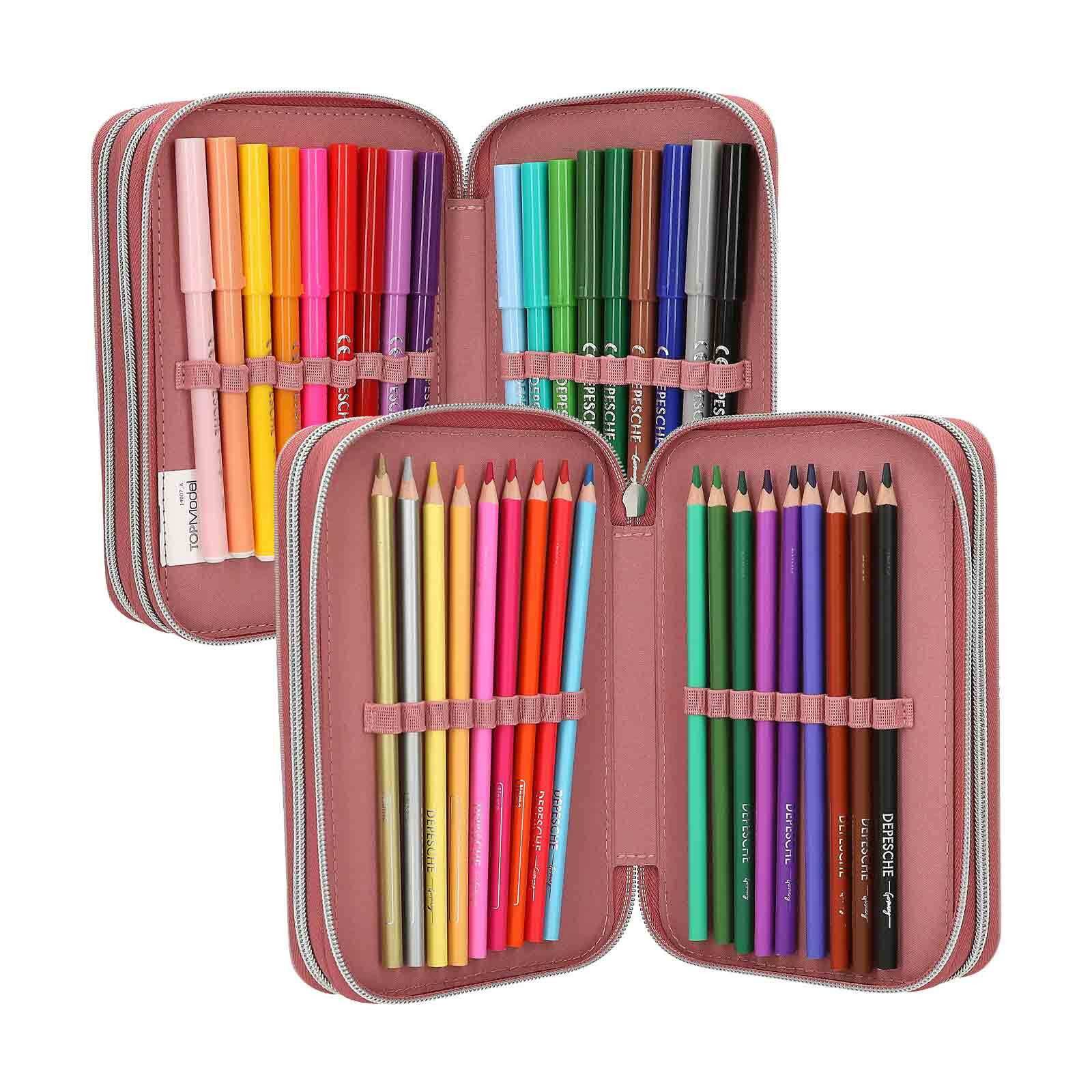 Depesche Kinderrucksack TOPModel Schul-Set DOTS 2er Set (1x Schulrucksack, 1x Federmäppchen, 2-tlg)