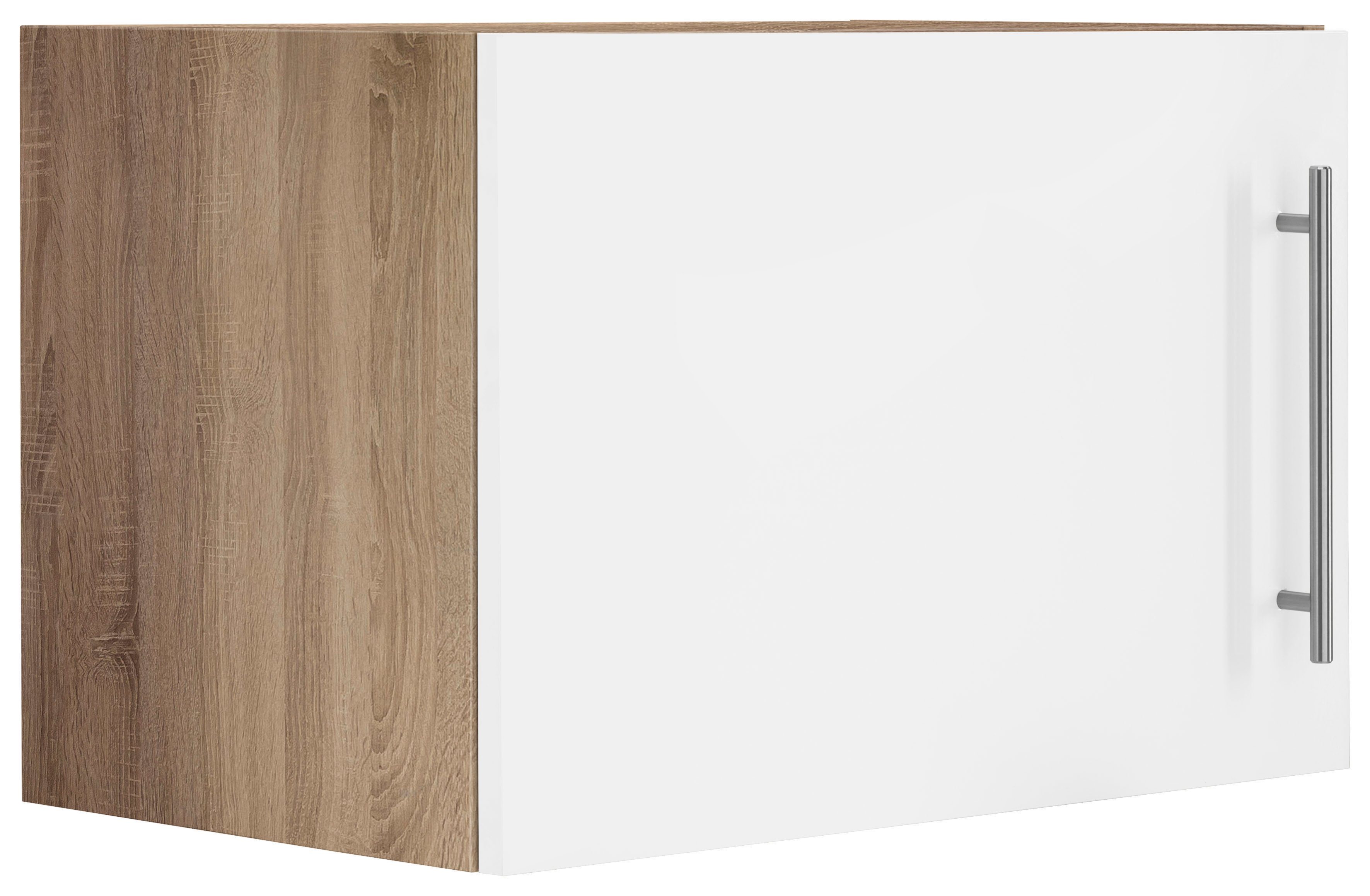 wiho Küchen Kurzhängeschrank Cali 60 cm breit Front: Weiß matt, Korpus: Sonoma eichefarben | Eichefarben