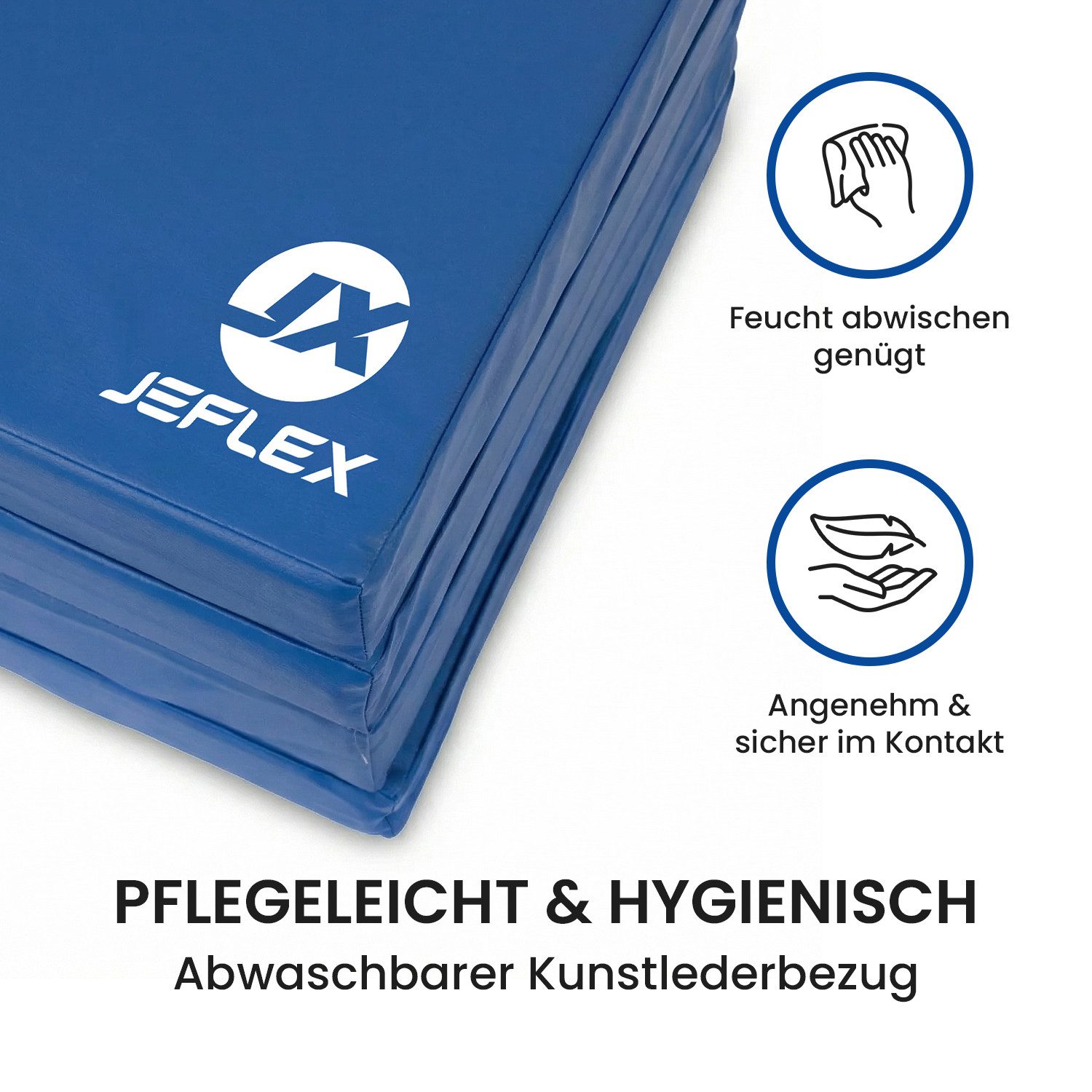 Jeflex Weichbodenmatte Jeflex Turnmatte klappbar 200 x 100 x 8 cm Weichbodenmatte Sportmatte, 200cm x 100cm x 8cm, Made in Germany