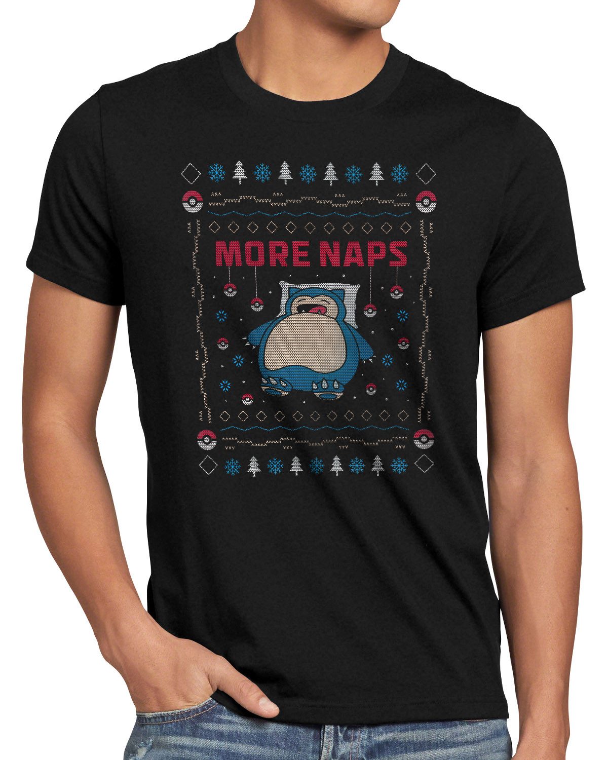 style3 T-Shirt pokemon snorlax relaxo pikachu mewtu mew pokeball poke planet go plus