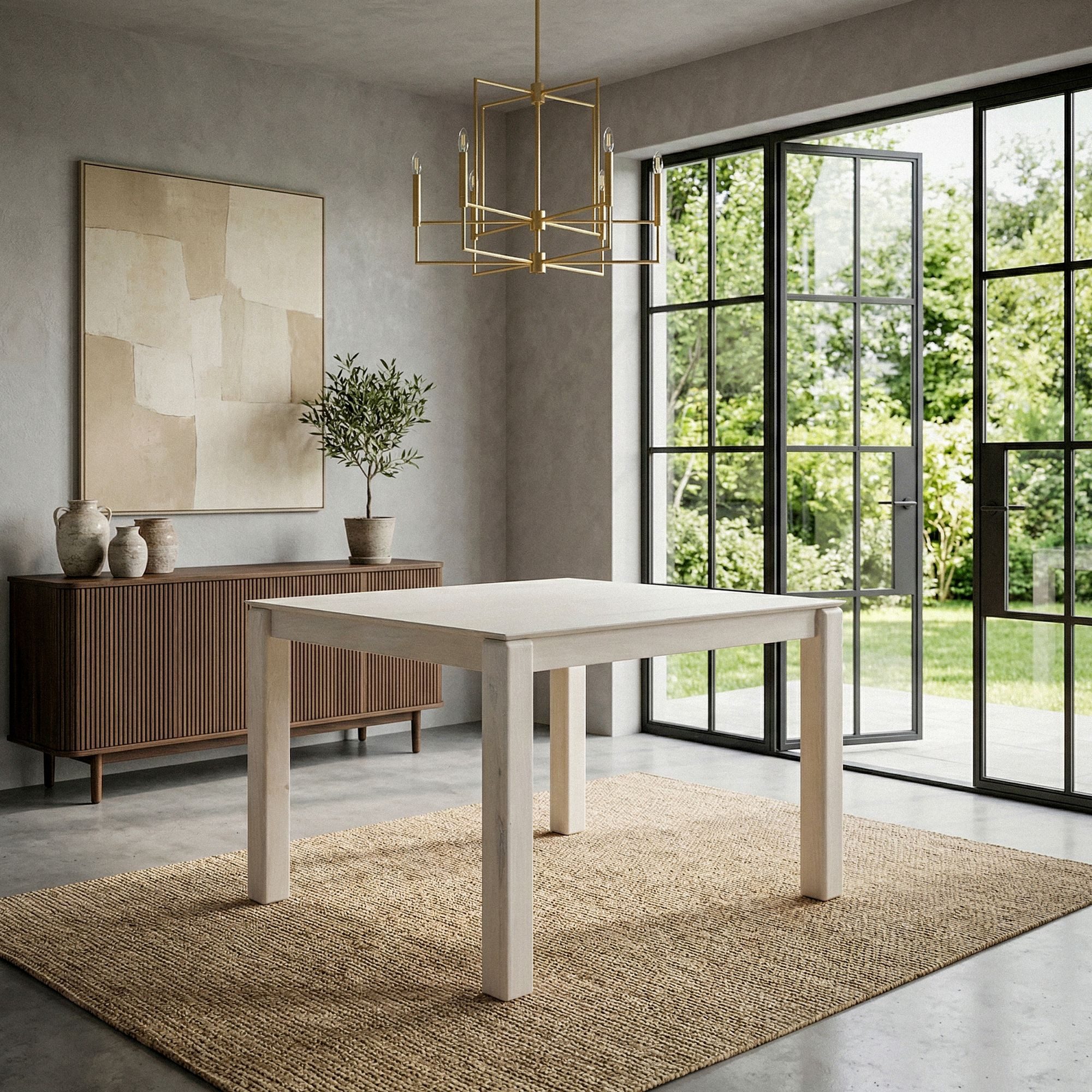 Wohnling Esstisch WL7.489 Esszimmertisch Küchentisch 4 Personen Holztisch Esszimmer (Natürliches Holzdesign mit klarer Form), Kompakte Tischlösung für kleine Essbereiche