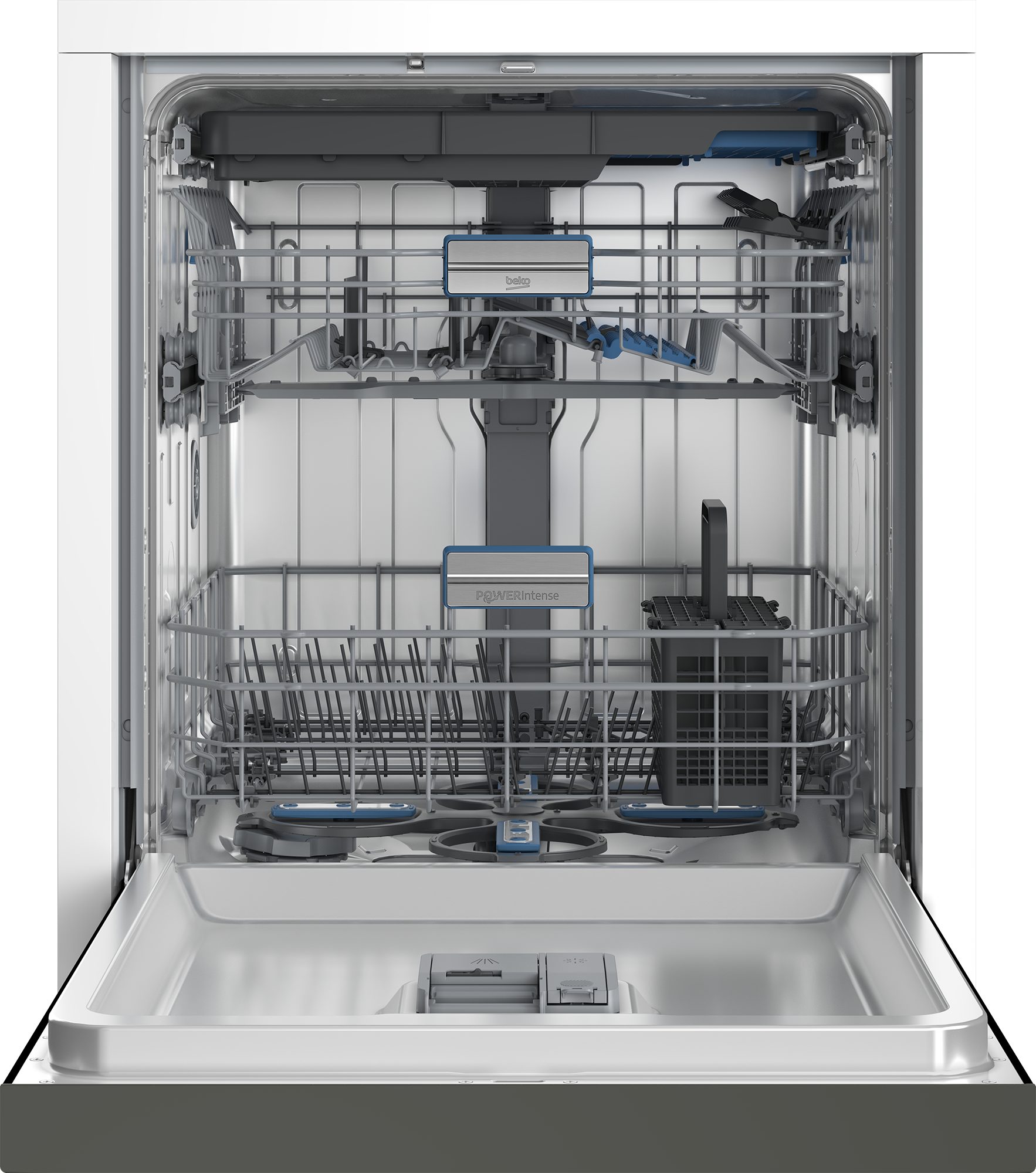 BEKO Unterbaugeschirrspüler BDDN36541DDP, 8,9 l, 15 Maßgedecke, Doppelt gut organisiert – inklusive Besteckschublade und Besteckkorb – Bild 5 von 5