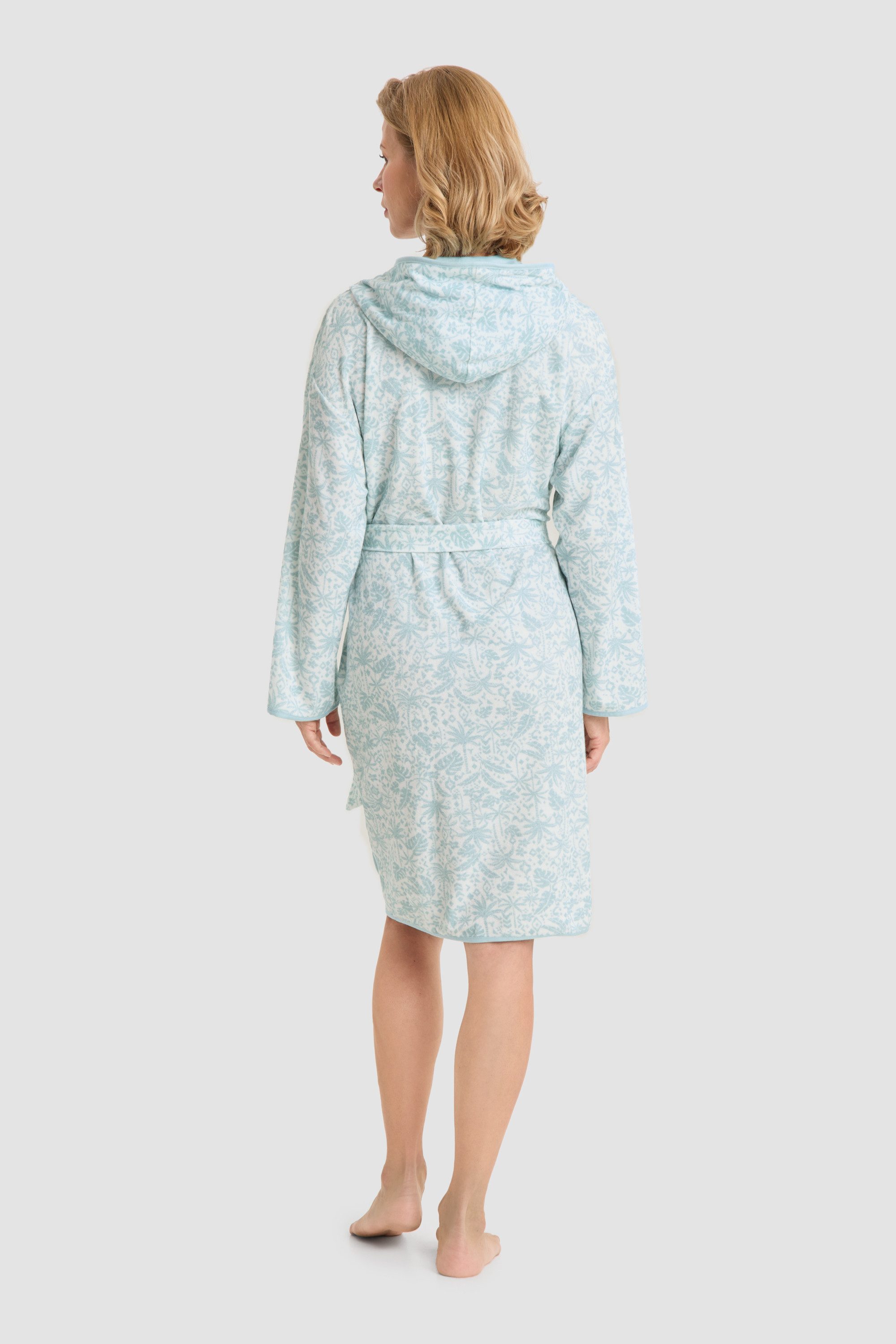 Rösch Morgenmantel 1263063, knielang, 80% Baumwolle, 20% Polyester