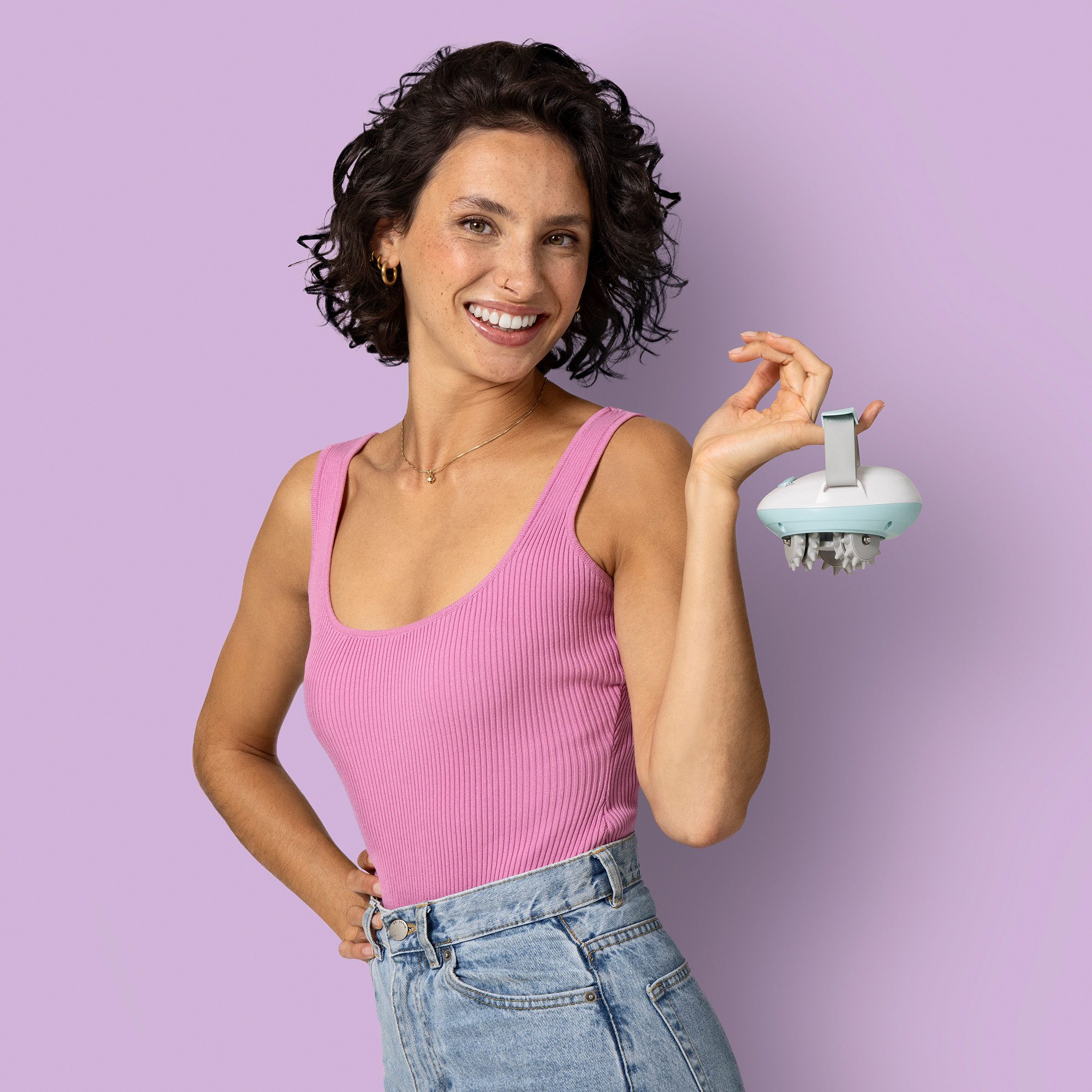 medisana Massagegerät AC-80E, Cellulite-Massagegerät, 3 × 2 rotierende Massagerollen, Selbstmassage