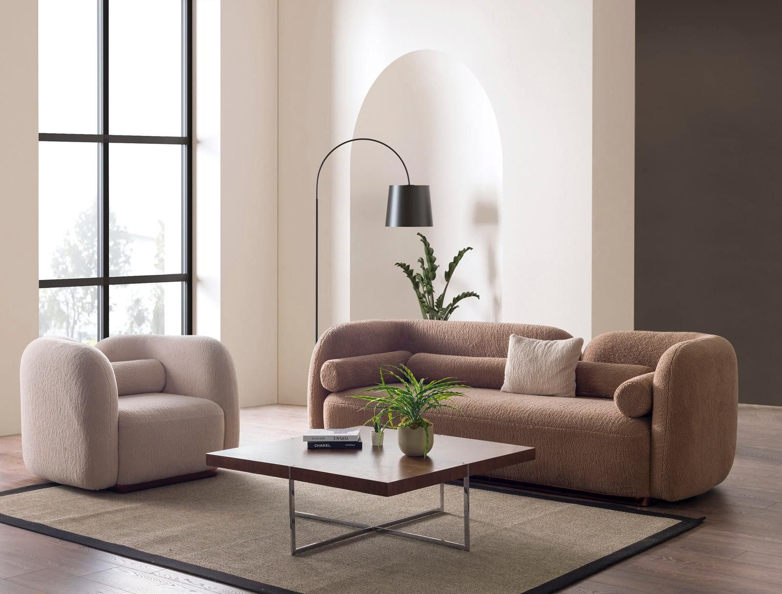 Nobelaa Sofa Sitzgruppe/Sofa Set - Wohnzimmergarnitur "Fleuron" 3+3+1
