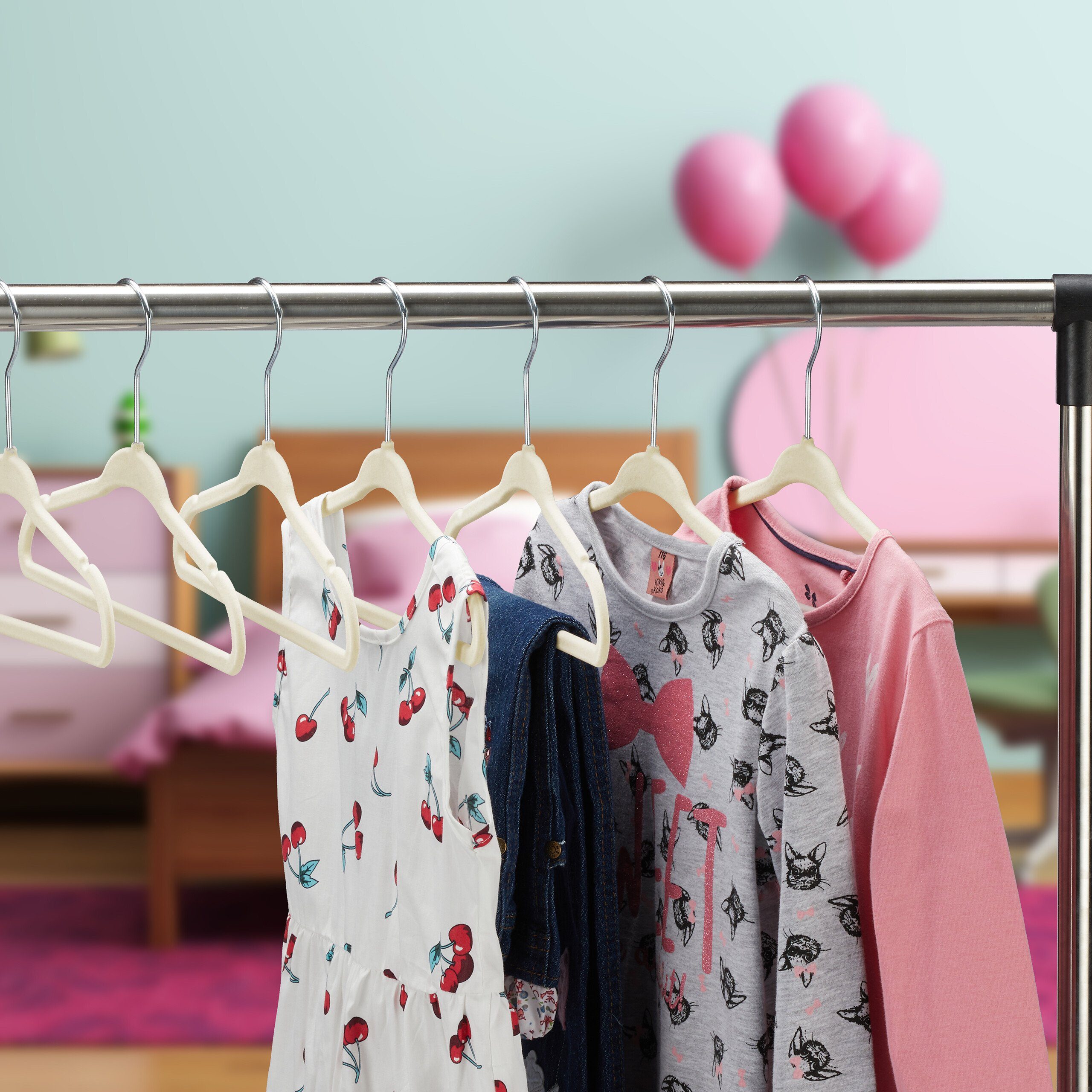 relaxdays Kleiderbügel Kinderkleiderbügel Samt, (30er Set, günstig online kaufen