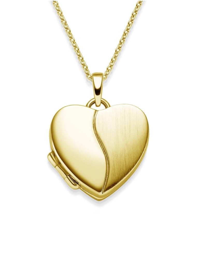 Amoonic Amulett Herz Medaillon zum Öffnen für Bilder Silber 925 Herzkette A günstig online kaufen