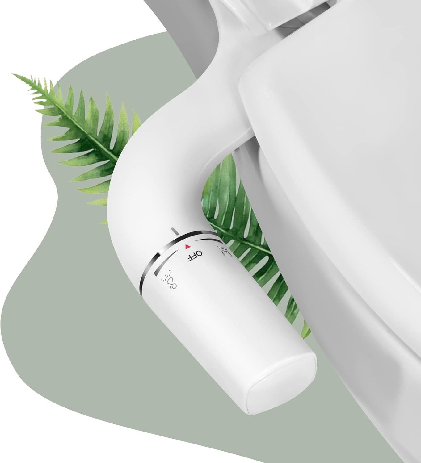 Athlix Bidet-Einsatz Bidet Einsatz nicht elektrisch für Toilette mit Doppeldüse regulierbar, Einstellbarer Wasserdruck, Posterior- & Feminin-Modus