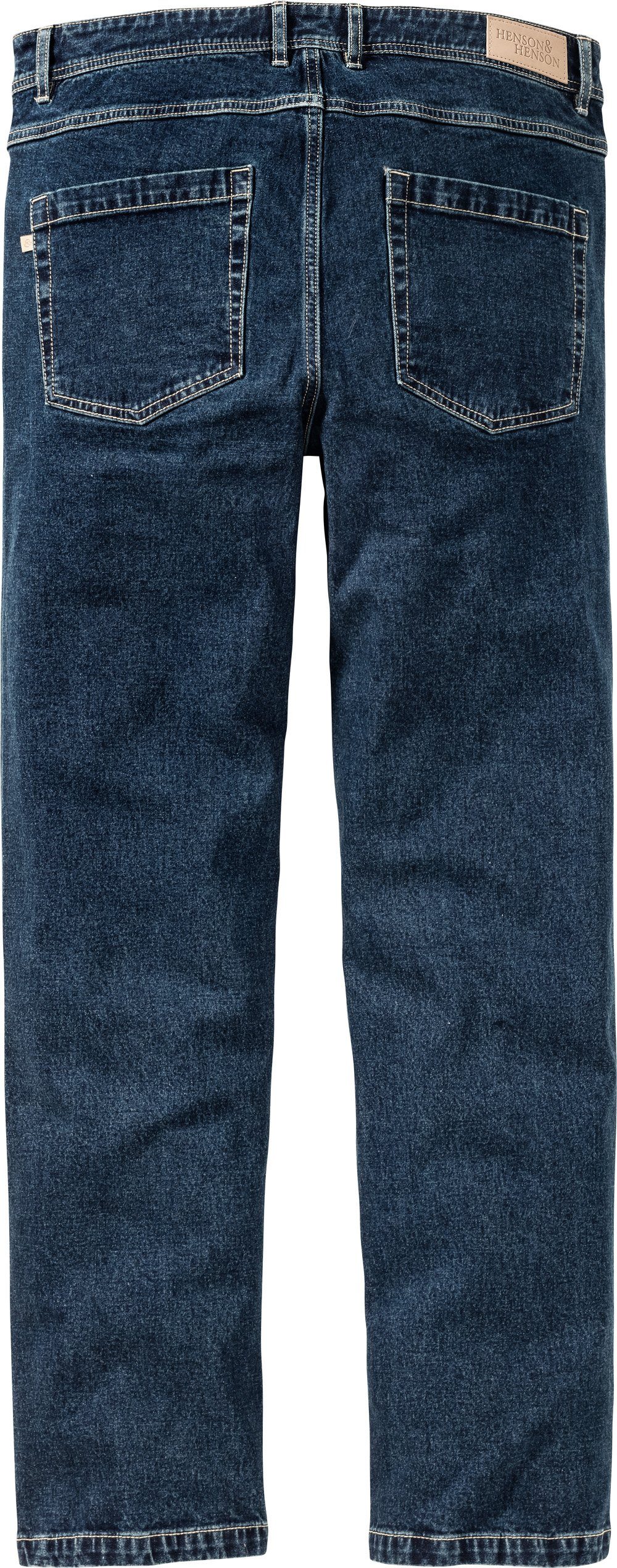 HENSON&HENSON Set, klassische 2 Stretch-Qualität komfortable einem in Denim-Farben Regular-fit-Jeans