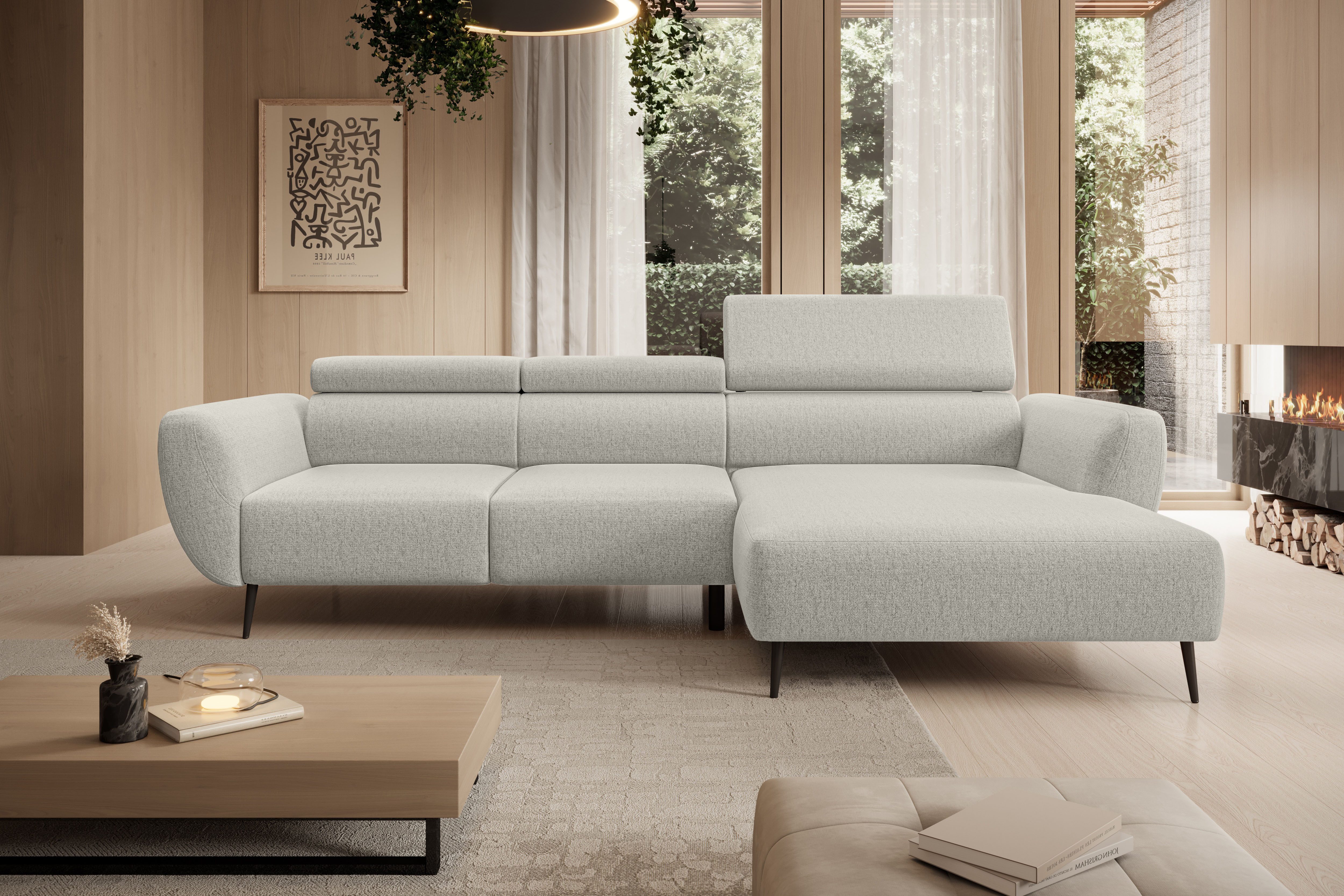 Ecksofa Alisson, mit elektrischer Sitztiefenverstellung, L-Form, Breite 277 cm