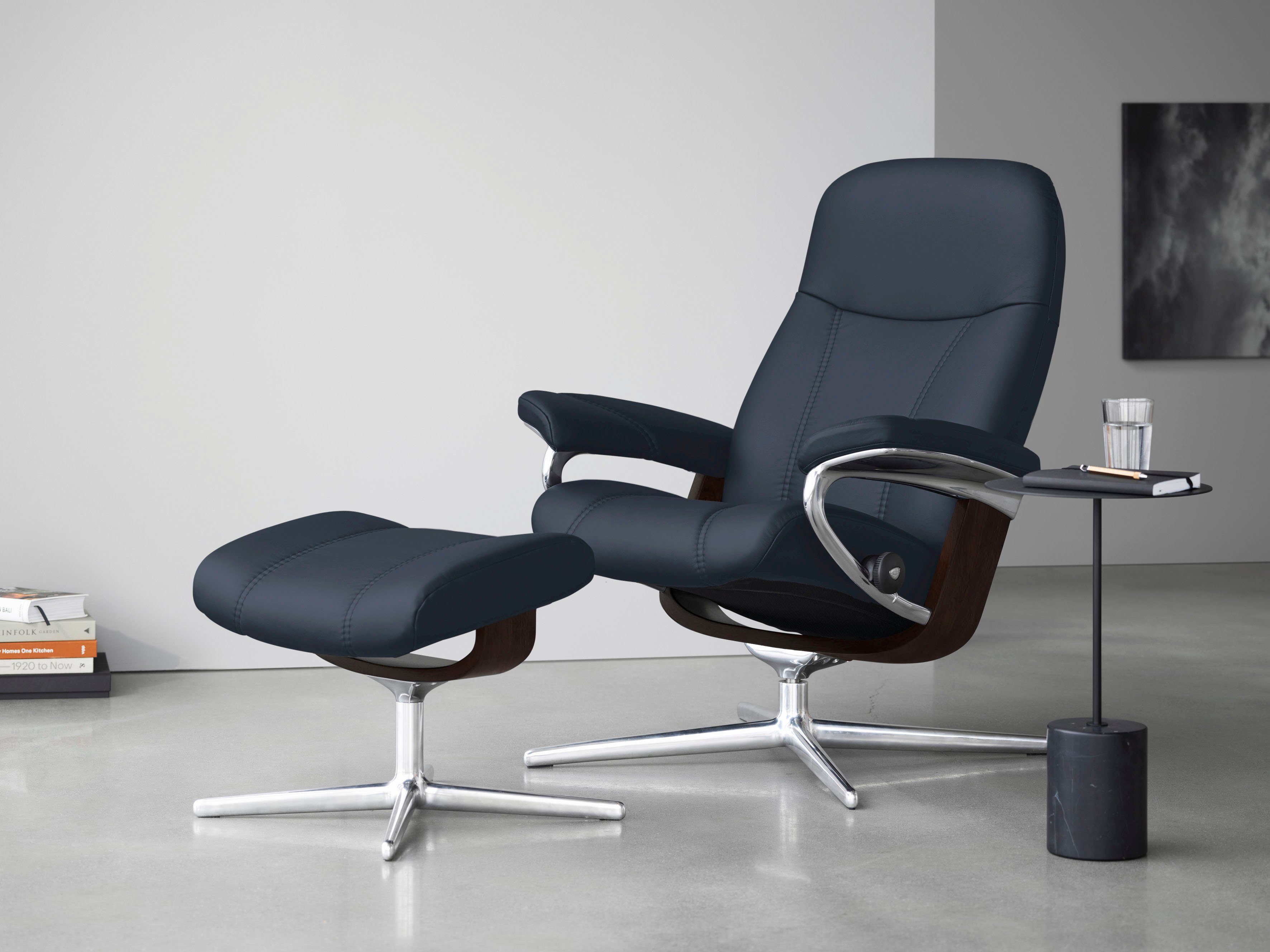 Stressless® Relaxsessel Consul, mit Cross Base, Größe S, M & L, Holzakzent Braun