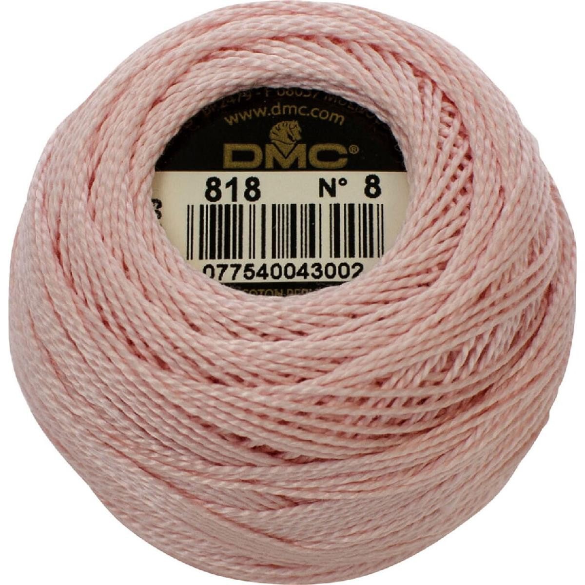 DMC DMC Perlgarn Knäuel Stärke 8, 10 g, 116A/8-818 Stickgarn, (embroidery kit by Marussia, 1-St., Hochwertiges Garn zum Stricken und Häkeln), Hochwertiges Garn zum Stricken und Häkeln