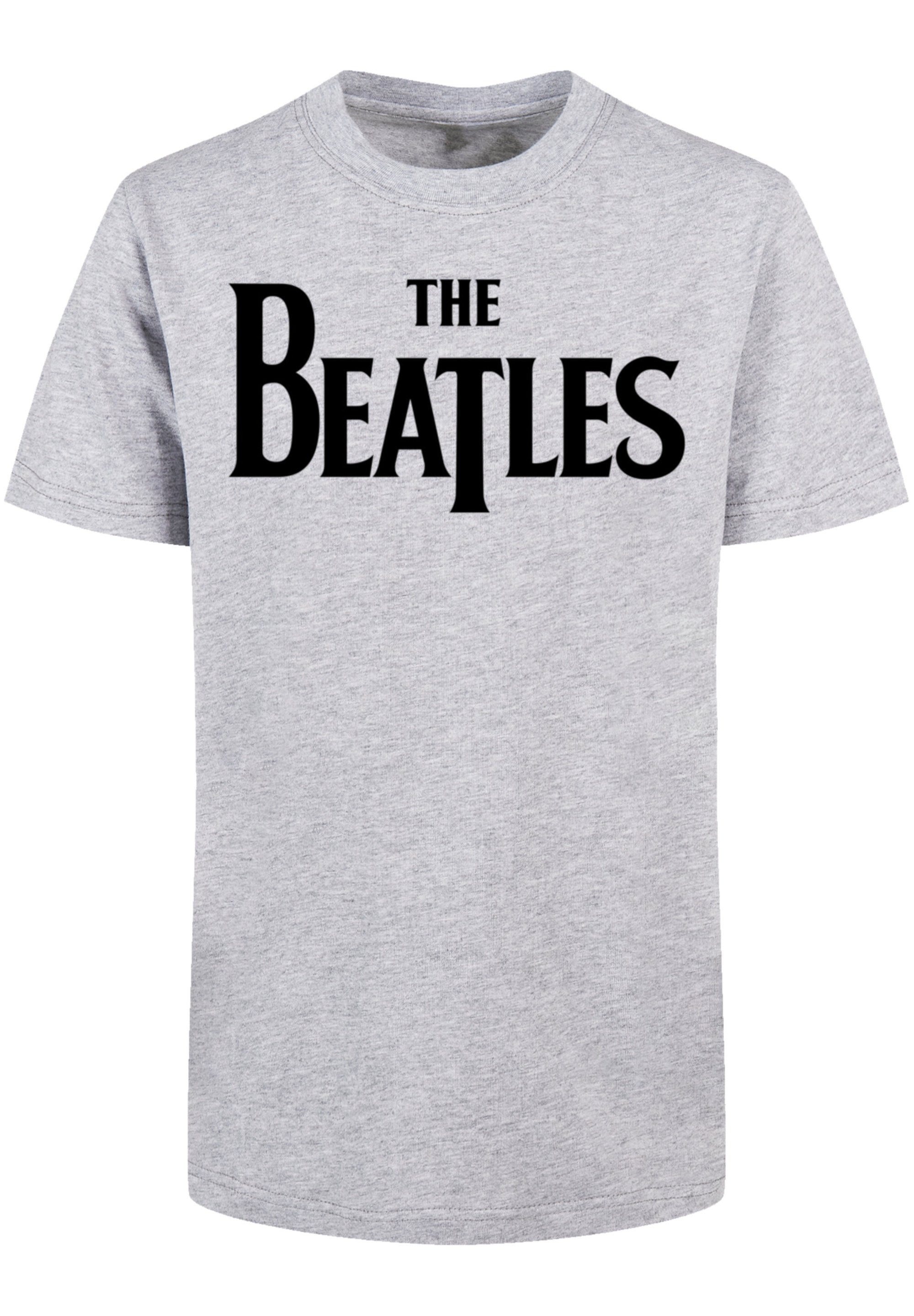 Beatles T F4NT4STIC The Drop Logo T-Shirt Print heathergrey