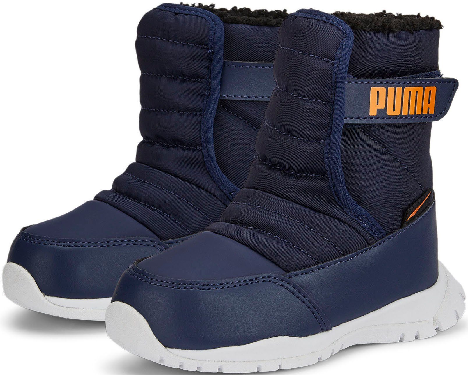 PUMA NIEVE BOOT WTR AC INF Sneaker mit Klettverschluss Peacoat-Vibrant Orange | Sneaker high