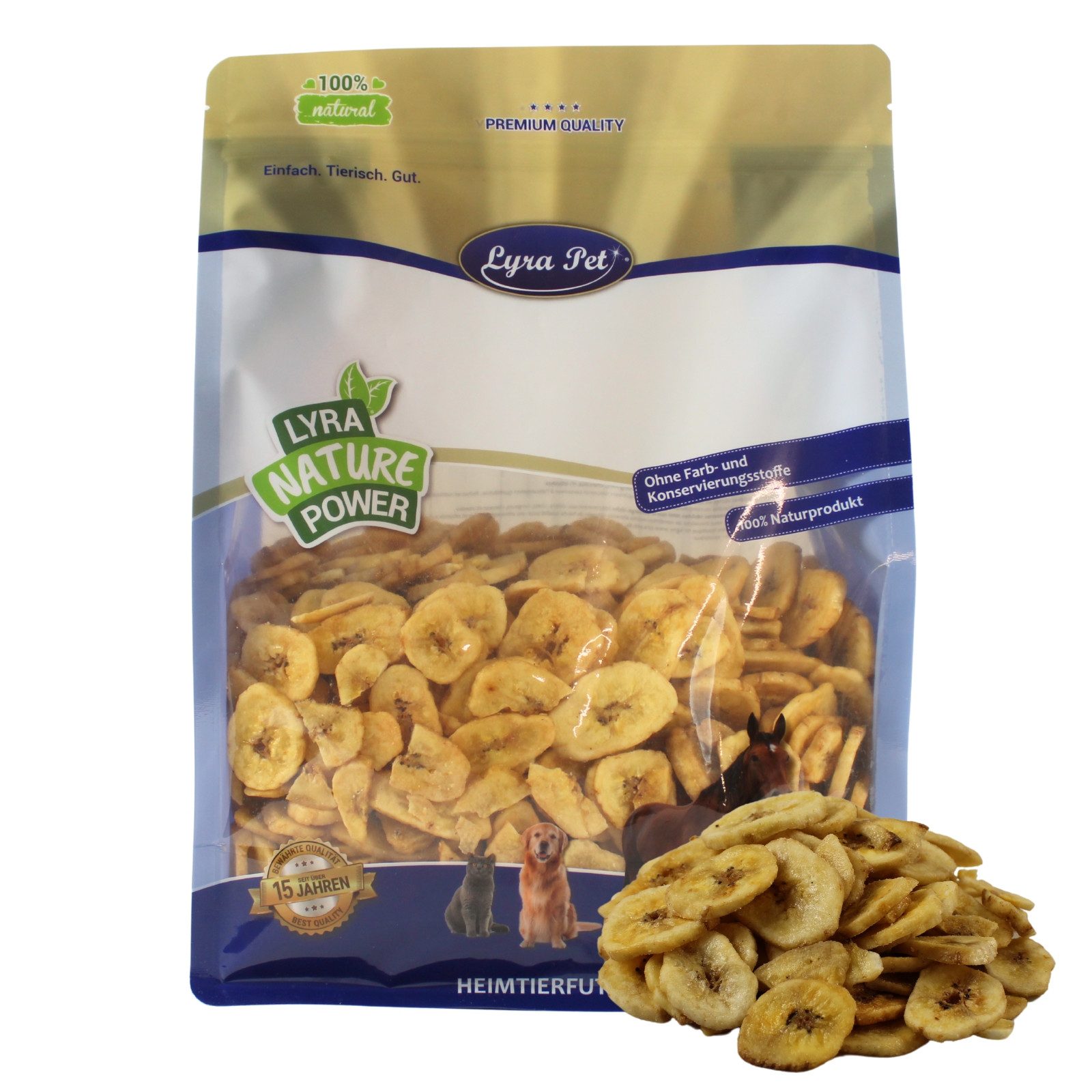 Lyra Pet 1 kg Lyra Pet® Bananen getrocknet, für: Reptilien, Pferd, Nager