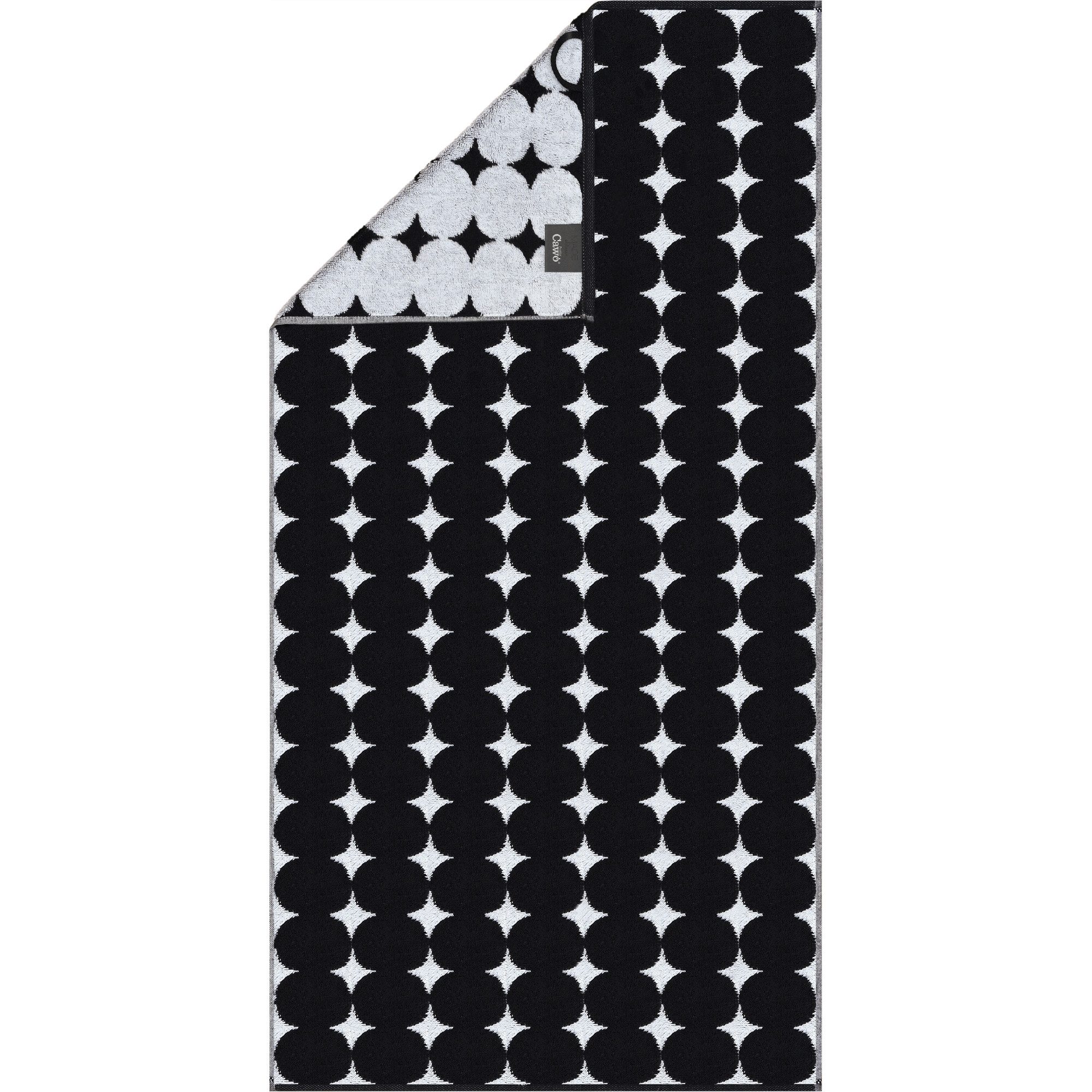 Cawö Handtücher Black&White Bubbles 6279, 100% Baumwolle (1-St)