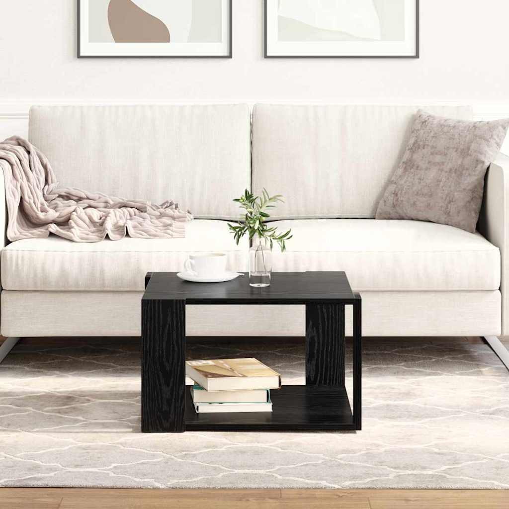 vidaXL Couchtisch Couchtisch Schwarz Eichen-Optik 51,5 x 51,5 x 30 cm (1-St)