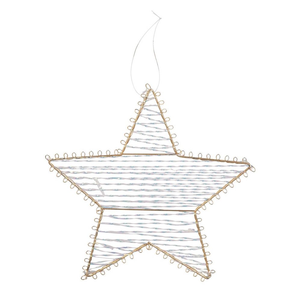 MICA Adventskranz Dekohänger Stern - gold - ø ca. 25 cm