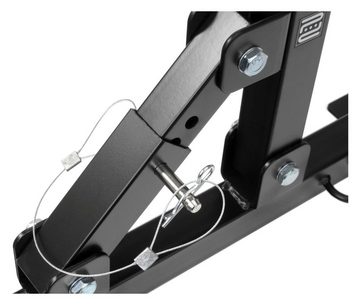 Pronomic WSM-1 PA Wandhalterung für PA-und Hifi-Boxen Gewichtaufnahme: 40 kg Lautsprecher-Wandhalterung, (Paar, 4-tlg., 2 Stück im Set inklusive Lautsprecherflansch, 3-stufig verstellbarer Winkel, stabil, Metall)