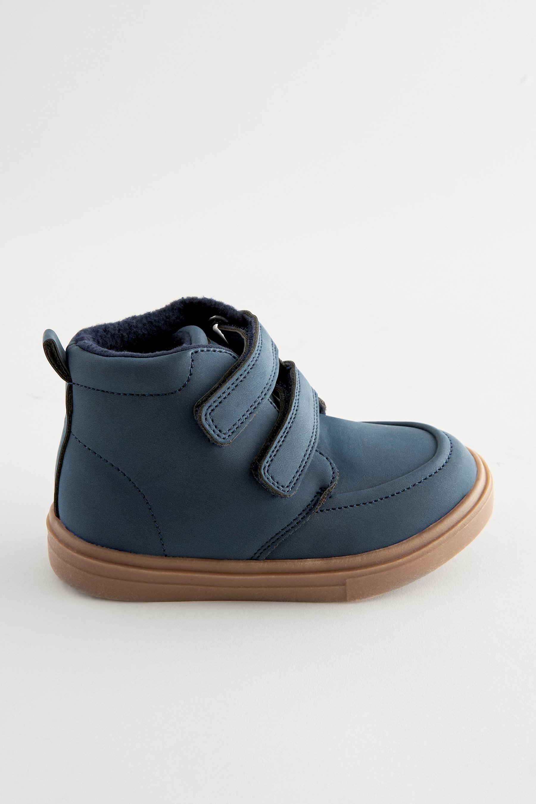 Stiefel mit warmem Futter und Klettverschluss Stiefelette