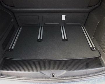 DSX Kofferraummatte Kofferraum Teppich Fußmatte Velour passend für VW T5 T6 T6.1 Multivan, für VW T5 Multivan Multivan, mit 1 Schiebetür 4 Schienen (ohne Schiebetisch)