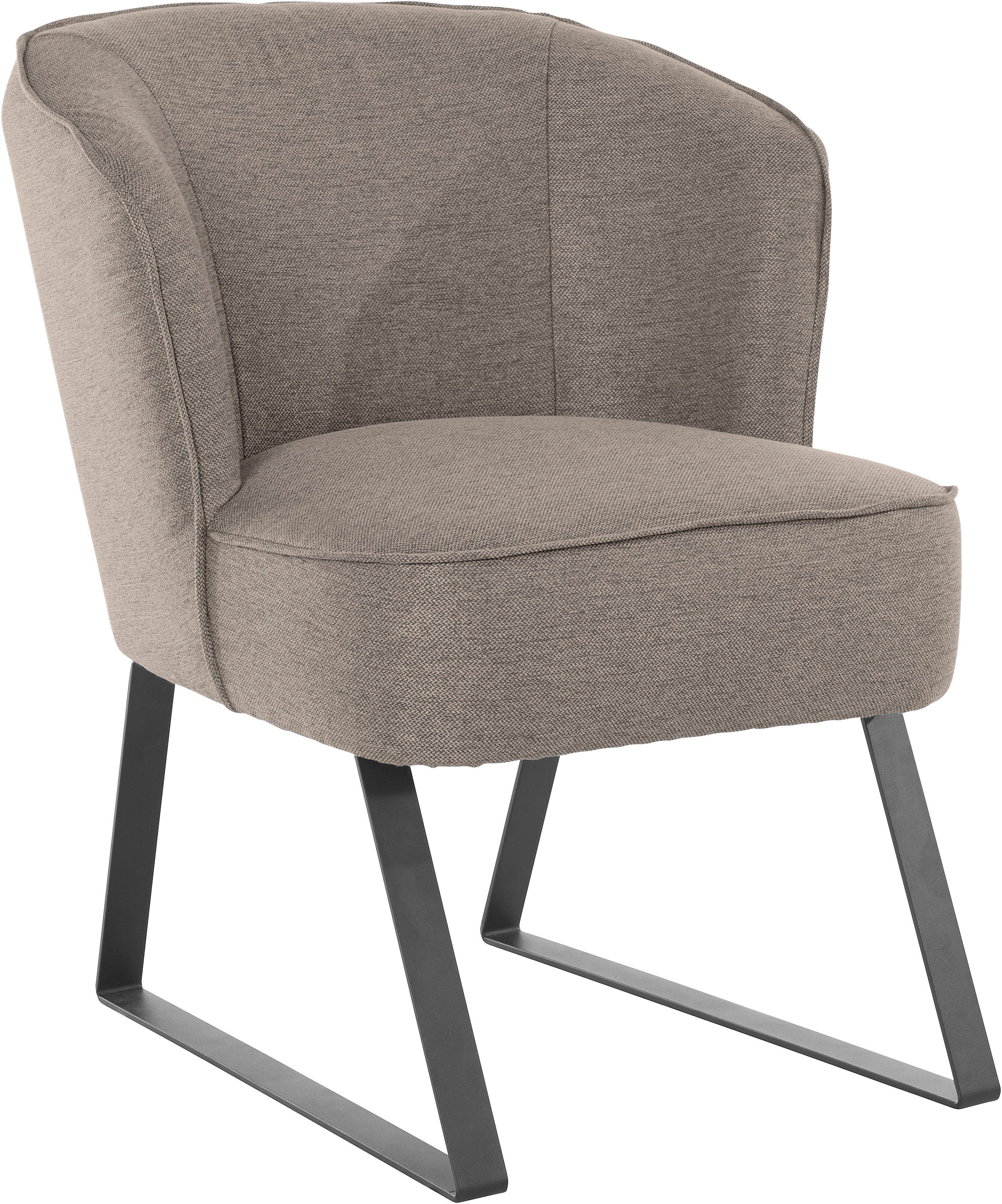 exxpo - sofa fashion Keder Sessel mit Metallfüßen, verschiedenen in Qualitäten, Stck. und Americano, Bezug 1