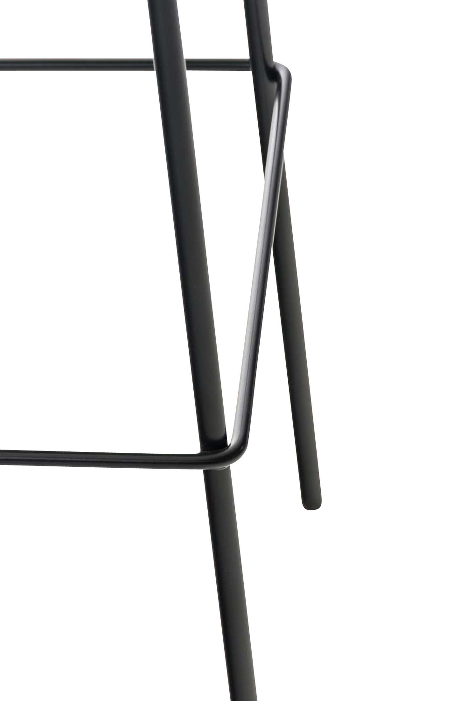 Metall - TPFLiving Hocker Barhocker Stoff Hellgrau Gestell Theke für - - (mit Küche Hoover Tresenhocker), schwarz Fußstütze Sitzfläche: &