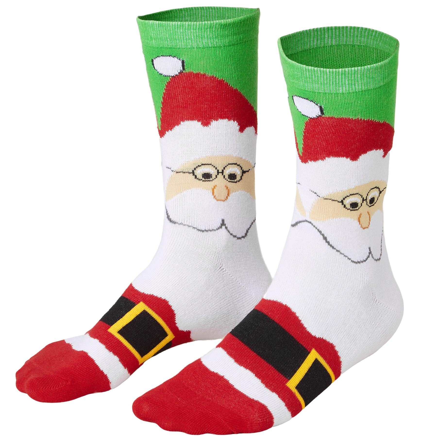dressforfun Kuschelsocken Weihnachtssocken mit Weihnachtsmann-Motiv günstig online kaufen