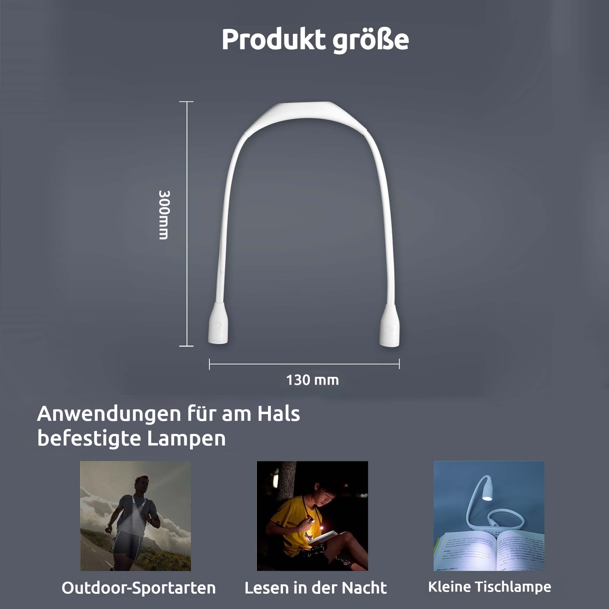 VIVIHEYDAY LED Leselampe LED Leselampe Hals, Leselampe Buch mit 3 Farben & günstig online kaufen