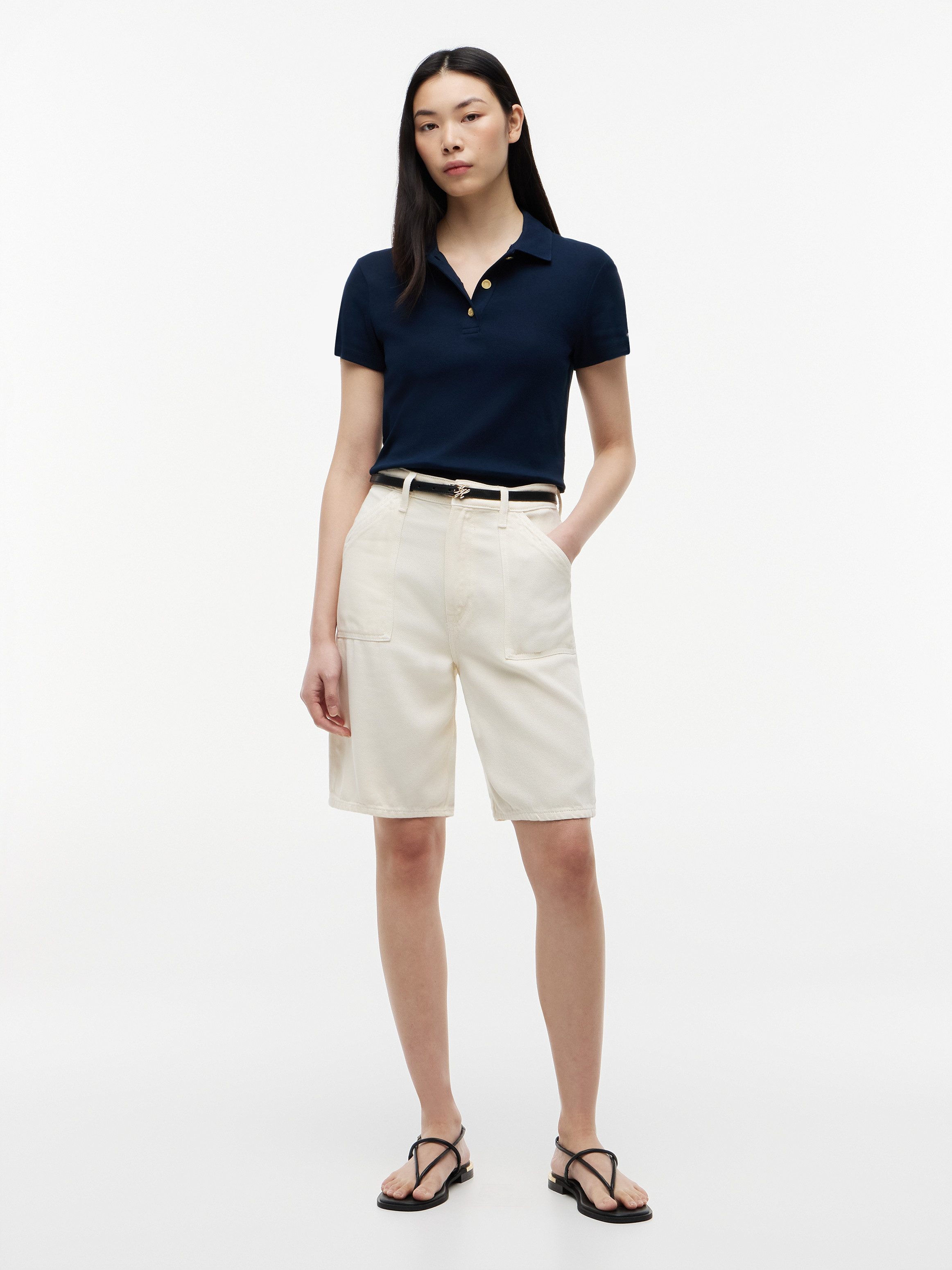 Tommy Hilfiger Poloshirt GOLD BUTTON SLIM SS POLO – Bild 4 von 5