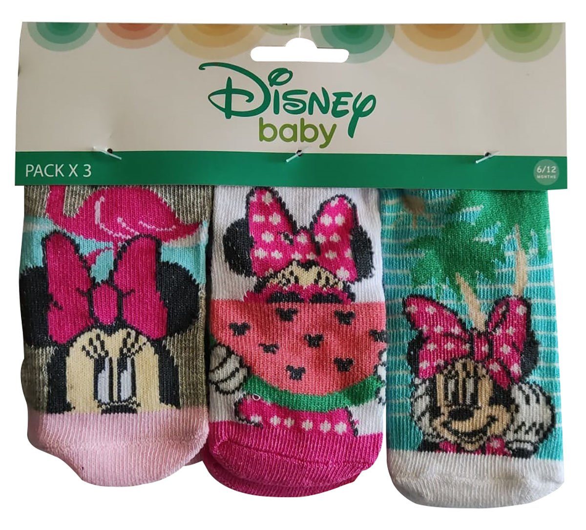 Disney Socken Minnie Maus Baby Socken Гольфы 3er 6-12 Monate (Packung, 3-Paar)