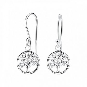 ALEXANDER YORK Schmuckset TREE OF LIFE Zirkonia weiß, Ohrringe, 4-tlg., 925 Sterling Silber