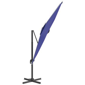 DOTMALL Sonnenschirm LED-Ampelschirm Azurblau 400x300 cm