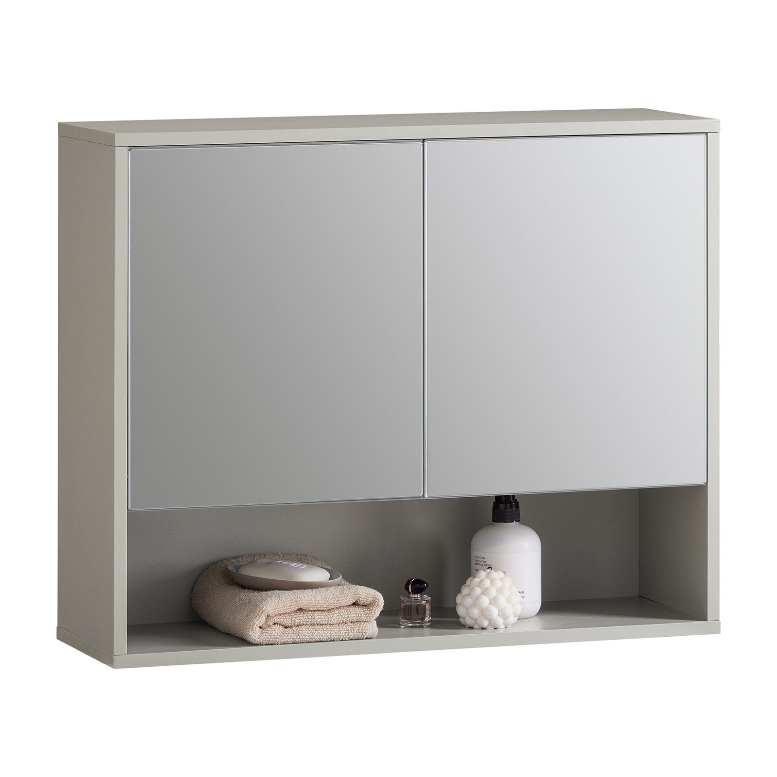 SoBuy Spiegelschrank BZR134 Hängeschrank Wandschrank Badschrank günstig online kaufen