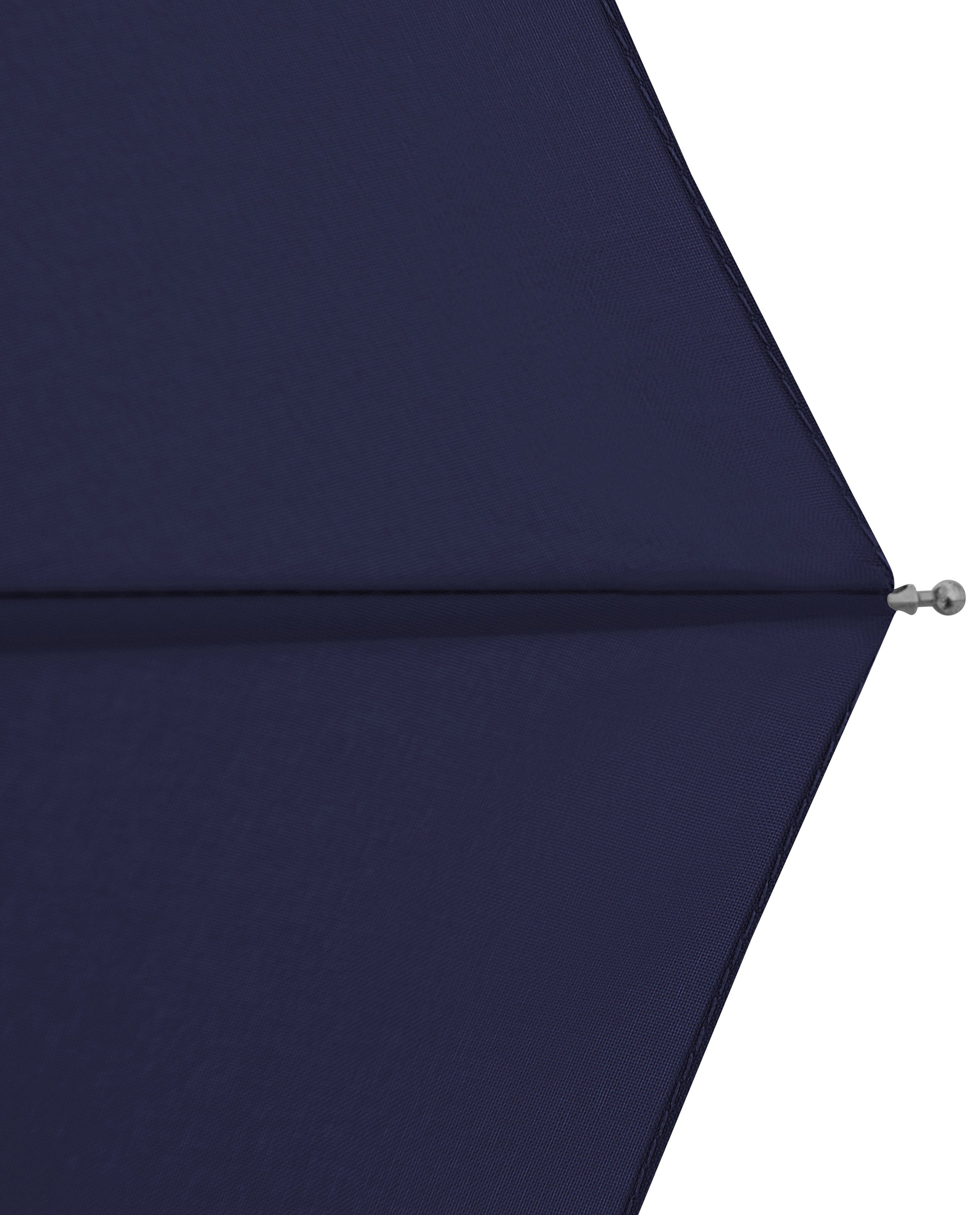 Material weltweit Taschenregenschirm mit recyceltem - schützt nature aus Mini, deep Griff blue, FSC®- doppler® aus Wald