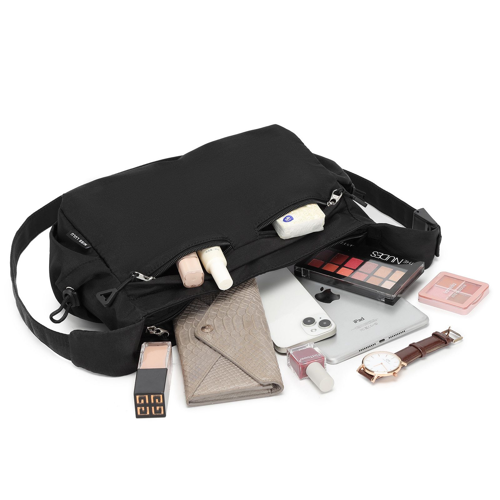 Miss Lulu Umhängetasche Leichte wasserdichte Schultertasche – Unisex Crossbody Messenger Bag