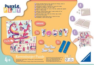 Ravensburger Puzzle & Play Ritterburg 1 inkl. Spielfiguren 05595, 24 Puzzleteile