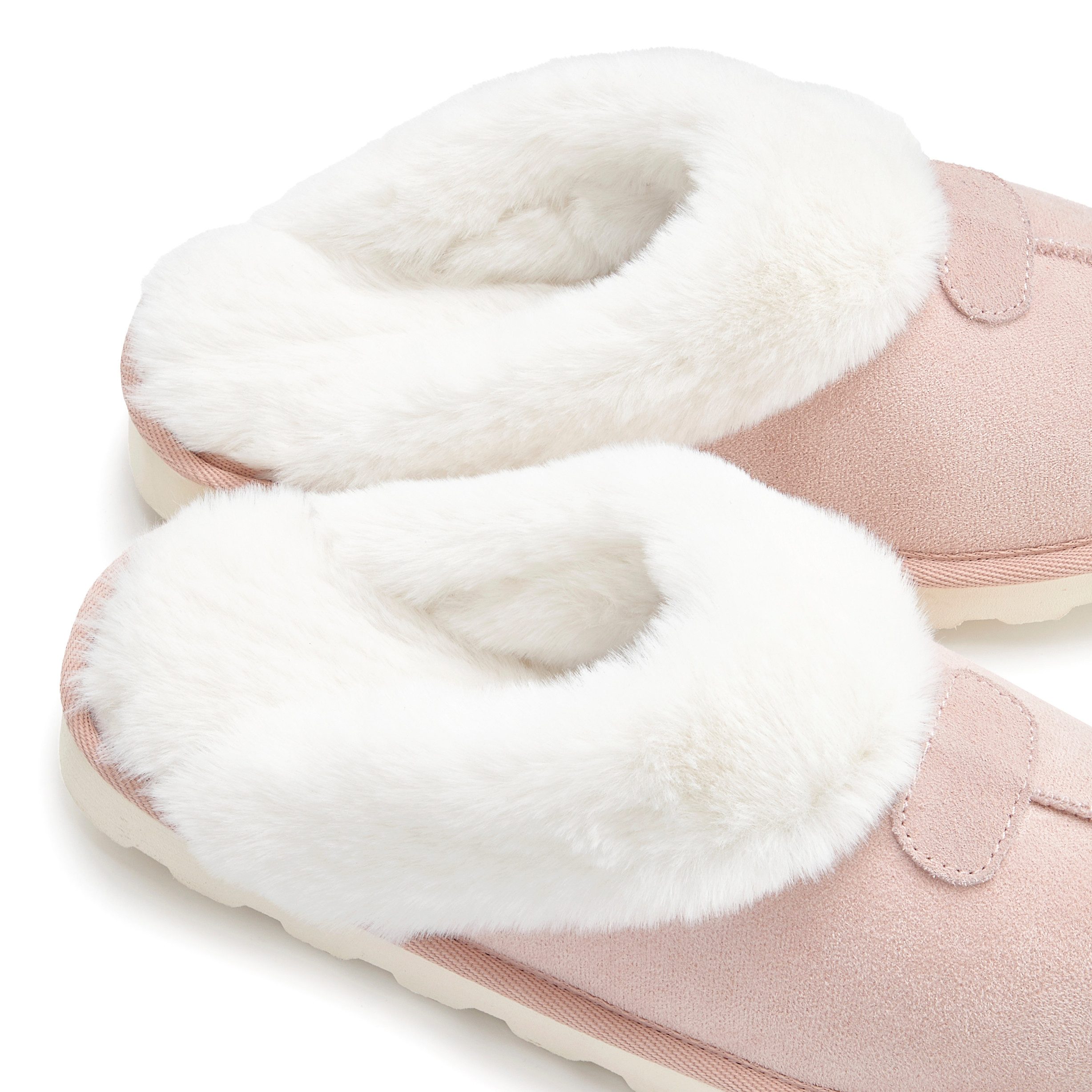 Vivance Dreams by Lascana Plüsch Hausschuh, Pantoffeln, Clogs, Schlappen, Hausschuh, Pantolette mit Warmfutter VEGAN