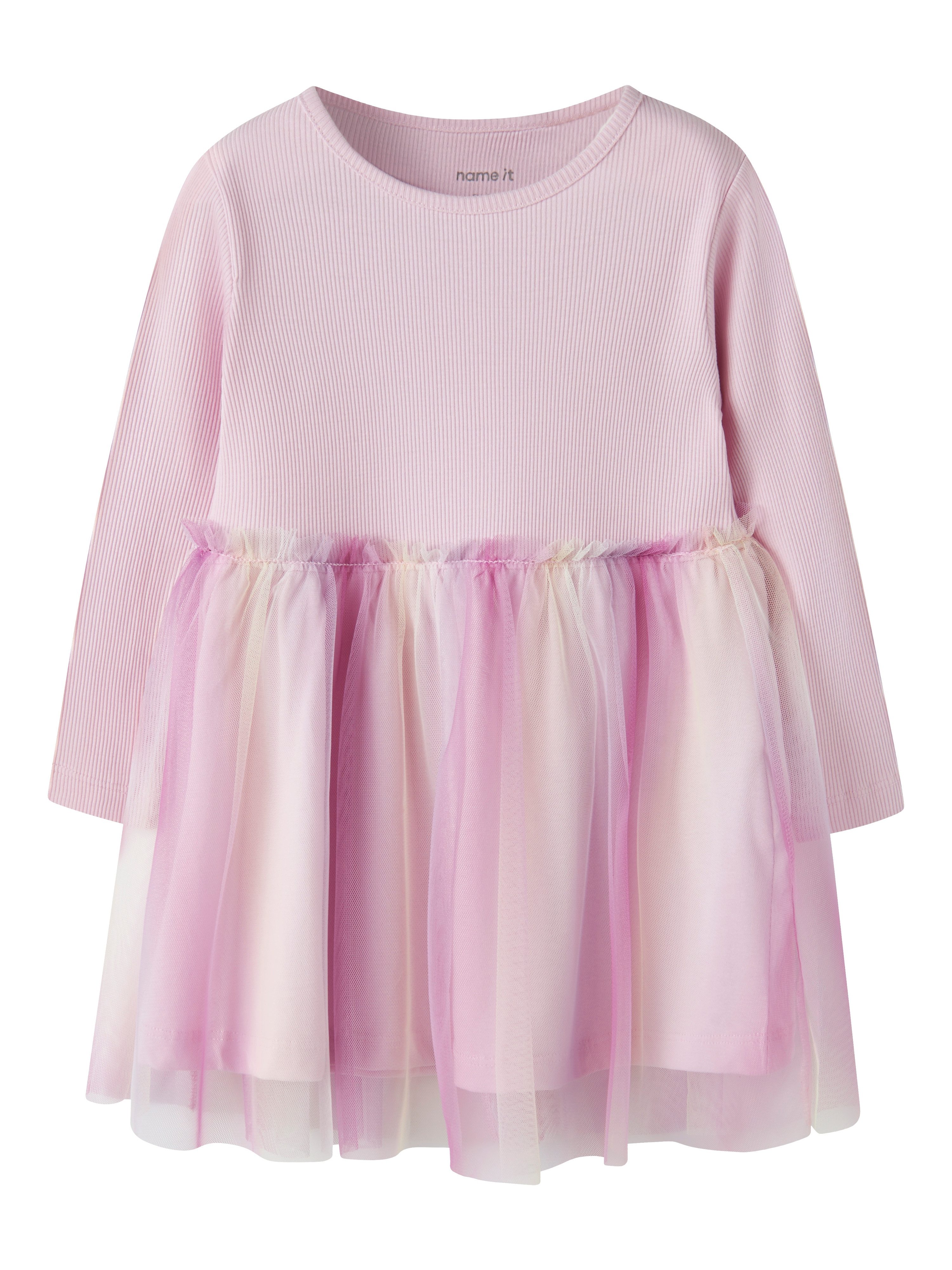 Name It Minikleid NMFDOTIANA LS DRESS mit aufgesetztem Tüllrock