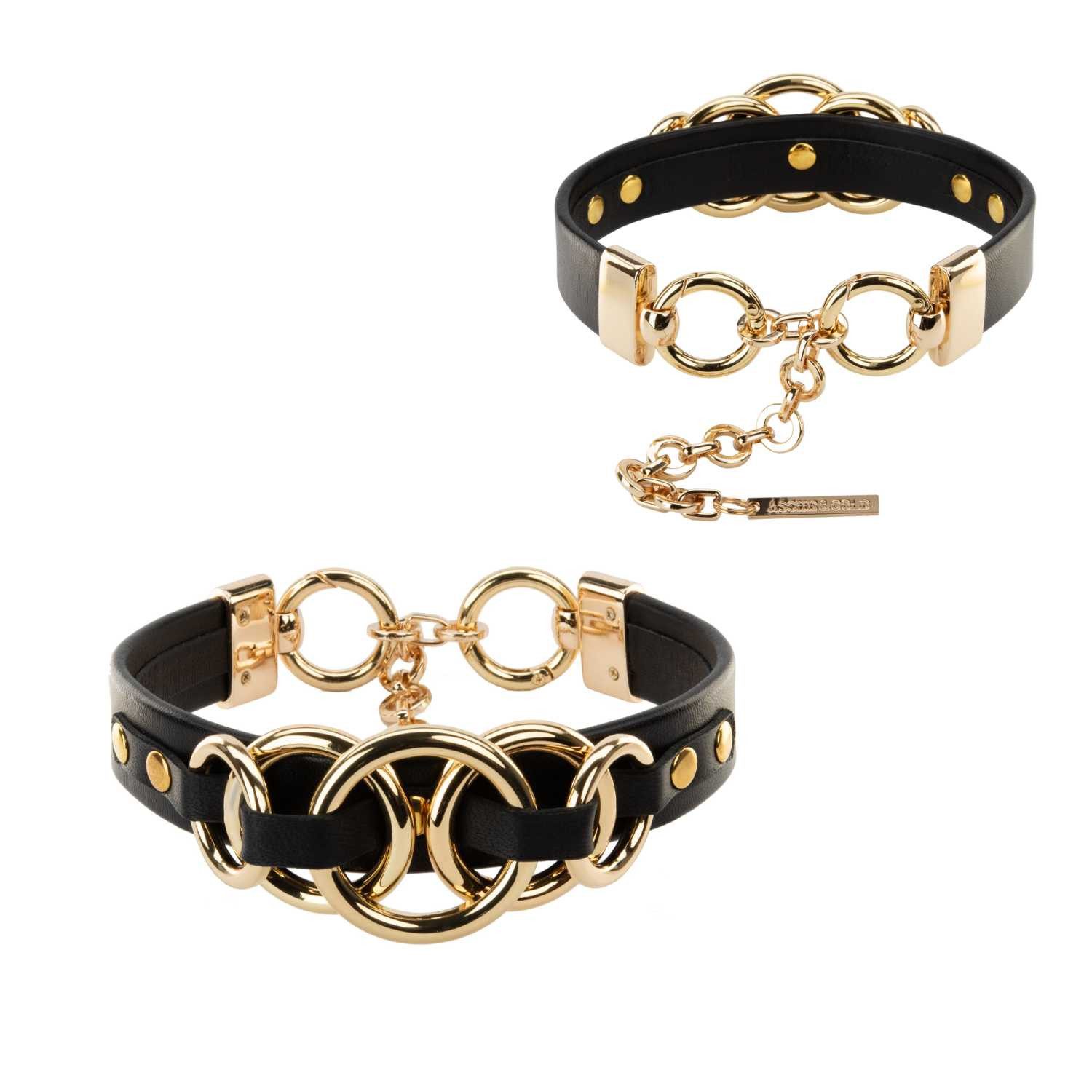 Asche & Gold Choker Adele Lederhalsband handgerfertigt