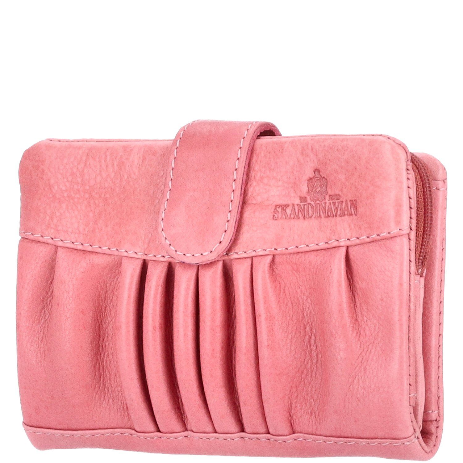 The Skandinavian Brand Geldbörse The Skandinavian Brand Damen Lederbörse mit Falten - rose