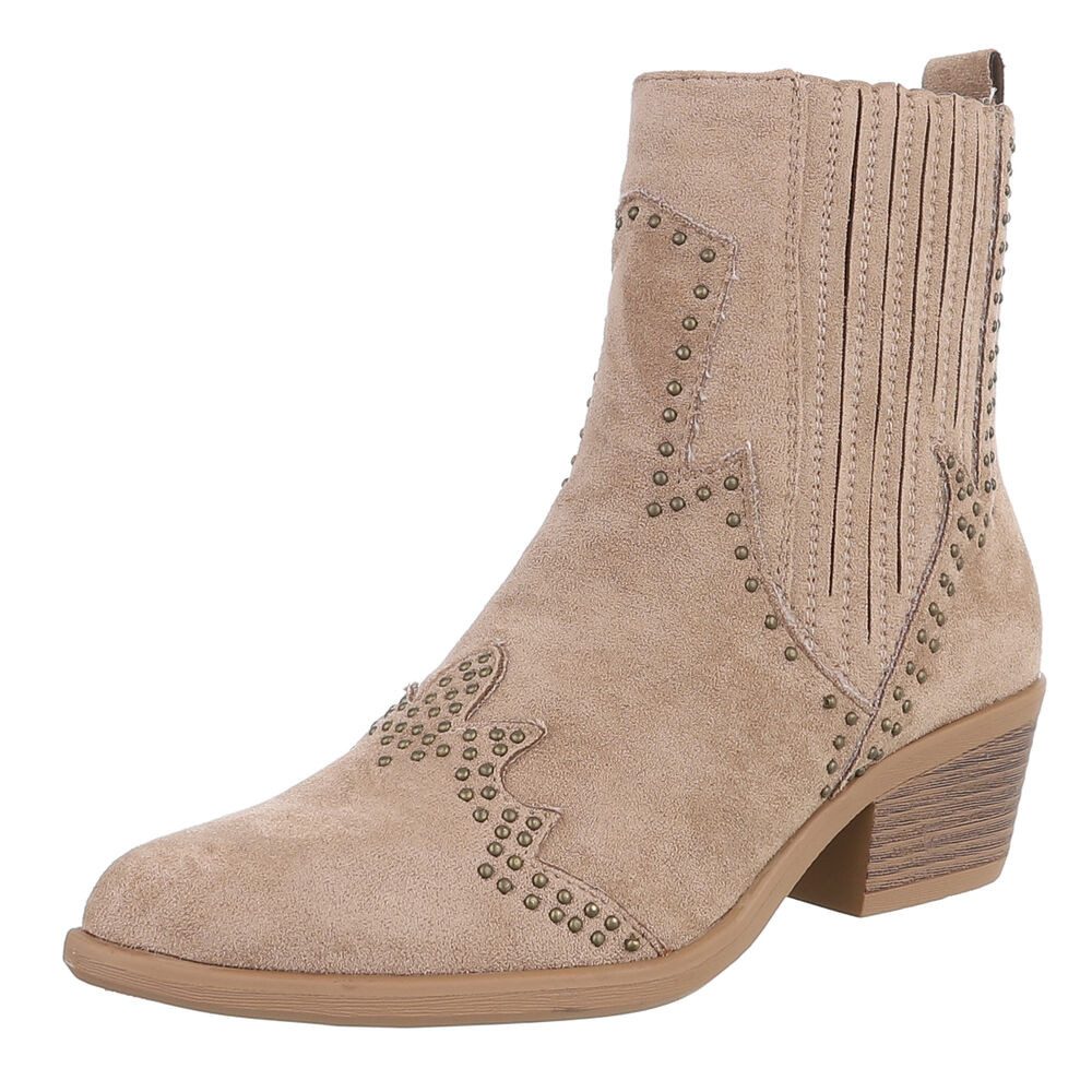 Ital-Design Elegante Damen Stiefelette mit Details günstig online kaufen