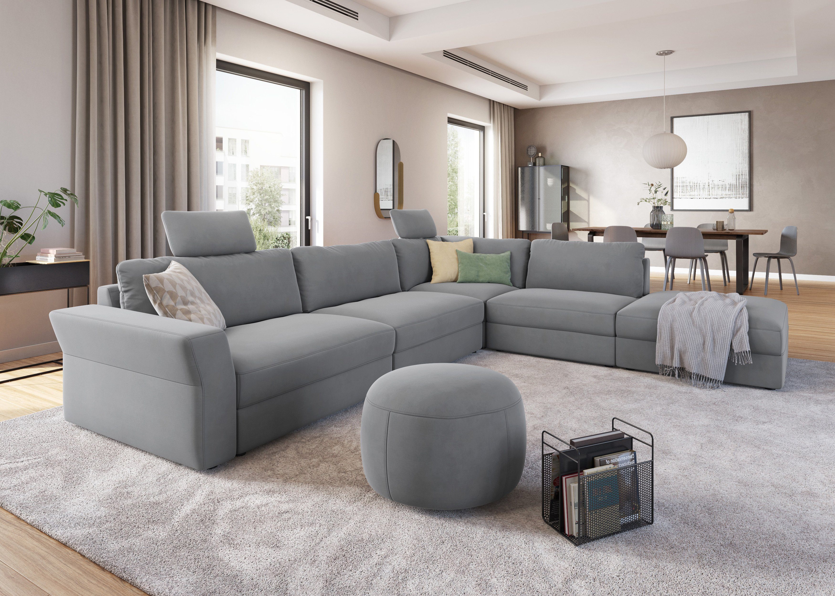 sit&more Ecksofa Cadabra L-Form, Breite 356 cm, mit Sitztiefenverstellung