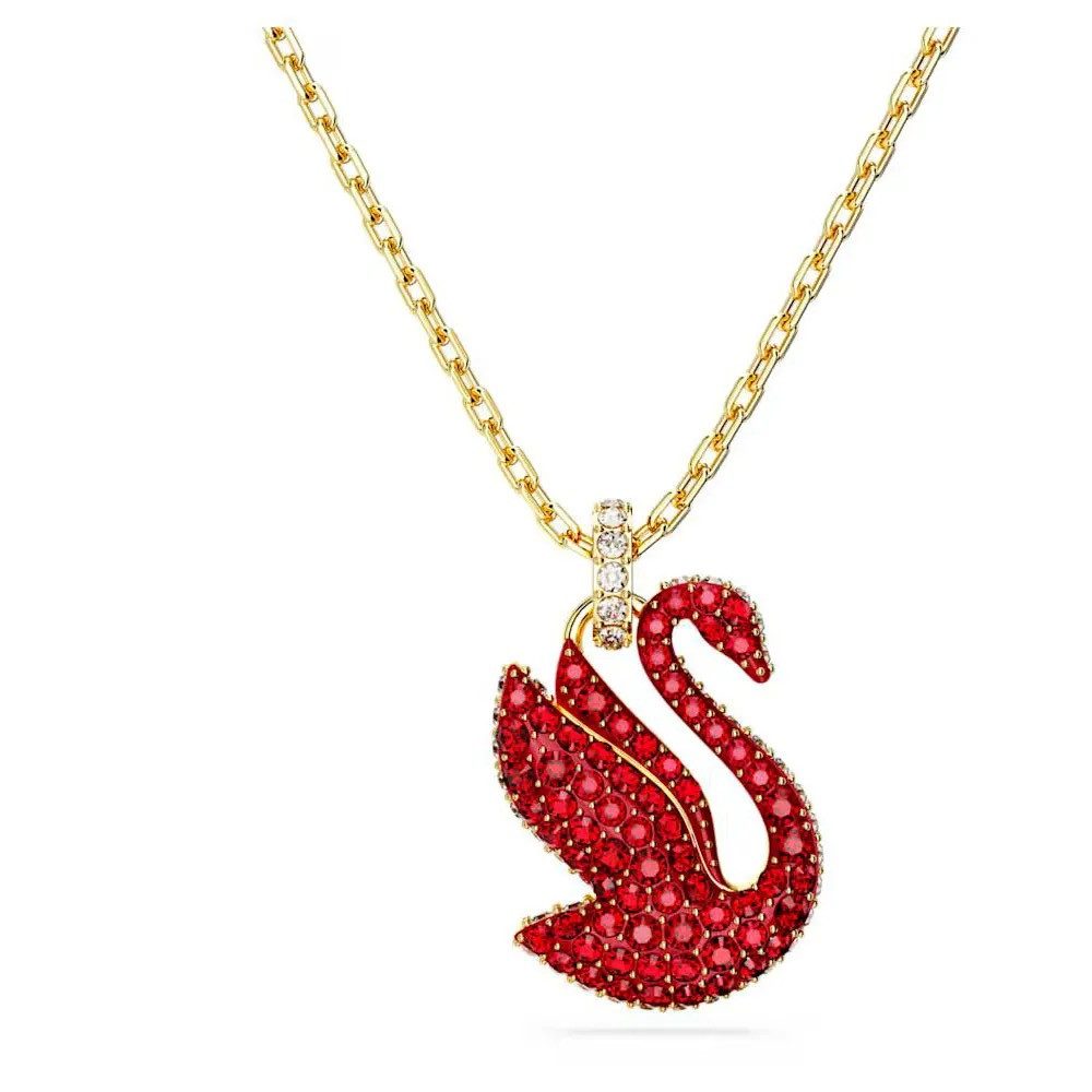 Swarovski Charm-Kette Halskette Schwan 5647871 Mittel, Rot, Goldlegierungss günstig online kaufen