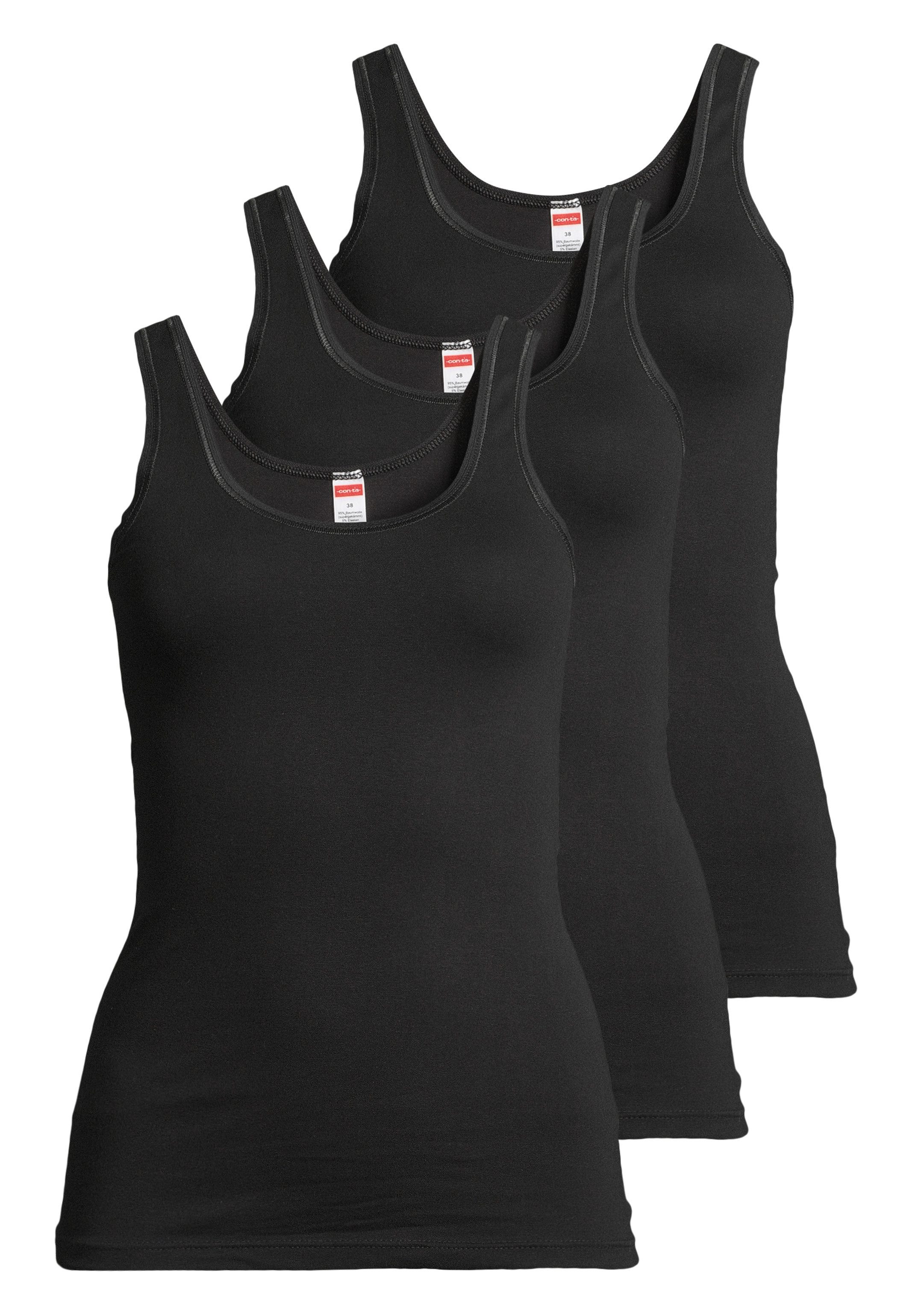 conta Unterhemd 3er Pack Feinripp (Spar-Set, 3-St) Unterhemd / Top - Baumwolle - Atmungsaktiv - Elastisches Material