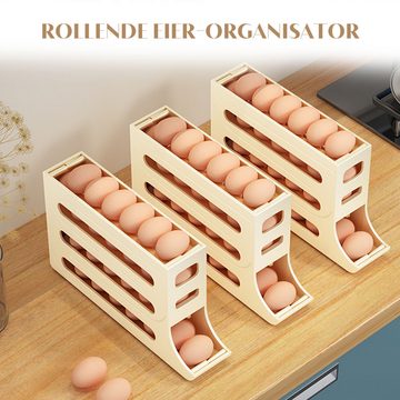 Daisred Eierkorb Eierhalter für 30 Eier, 4-Stöckiges Eierregal Eier-Organizer, (1-tlg), Eierhalter for Kühlschrank
