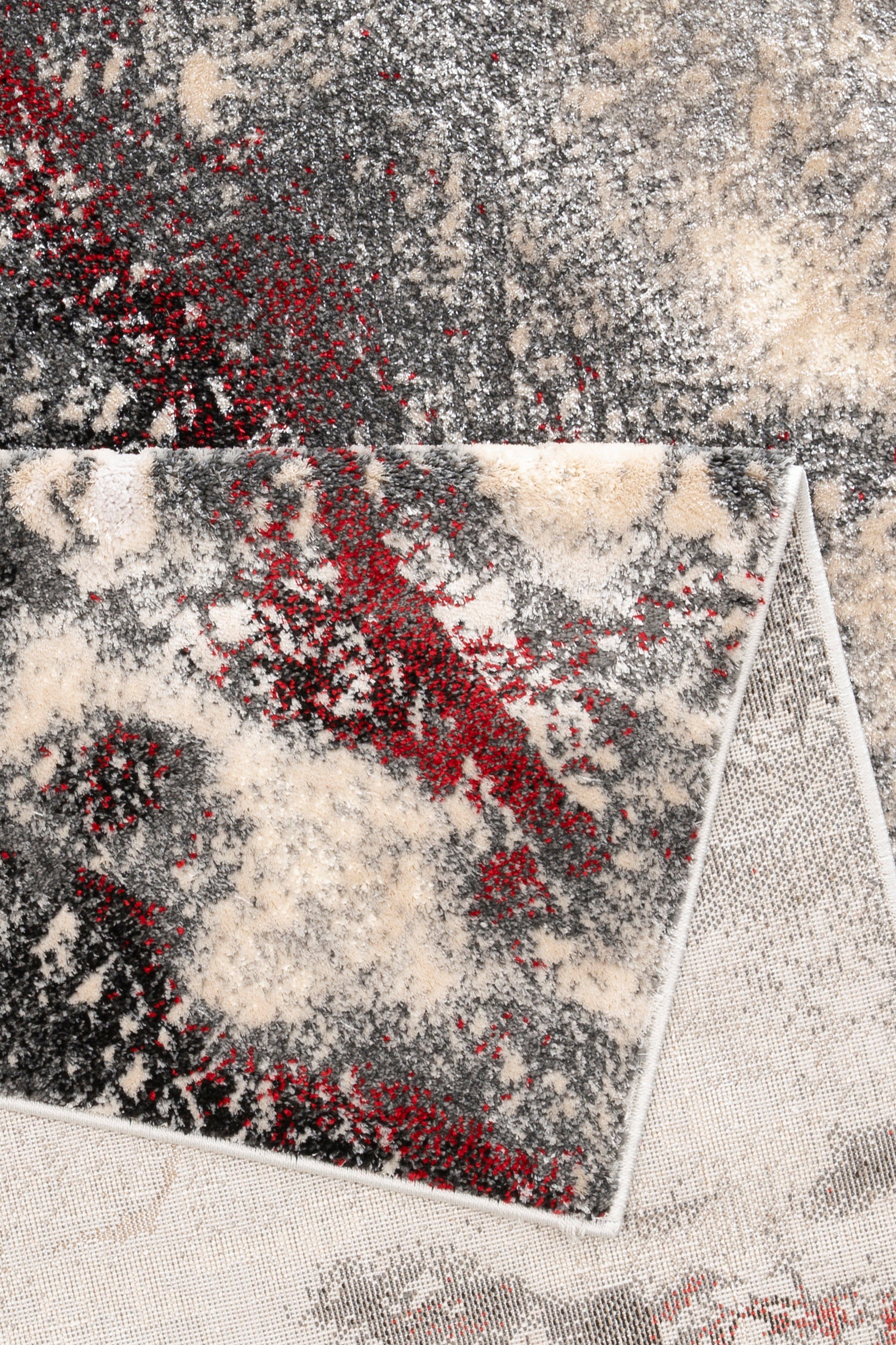 Teppich Dario, my home, angenehme Wende Höhe: Teppich, weich modernes Haptik, - mm, rot Marmor-Design, 12 rechteckig