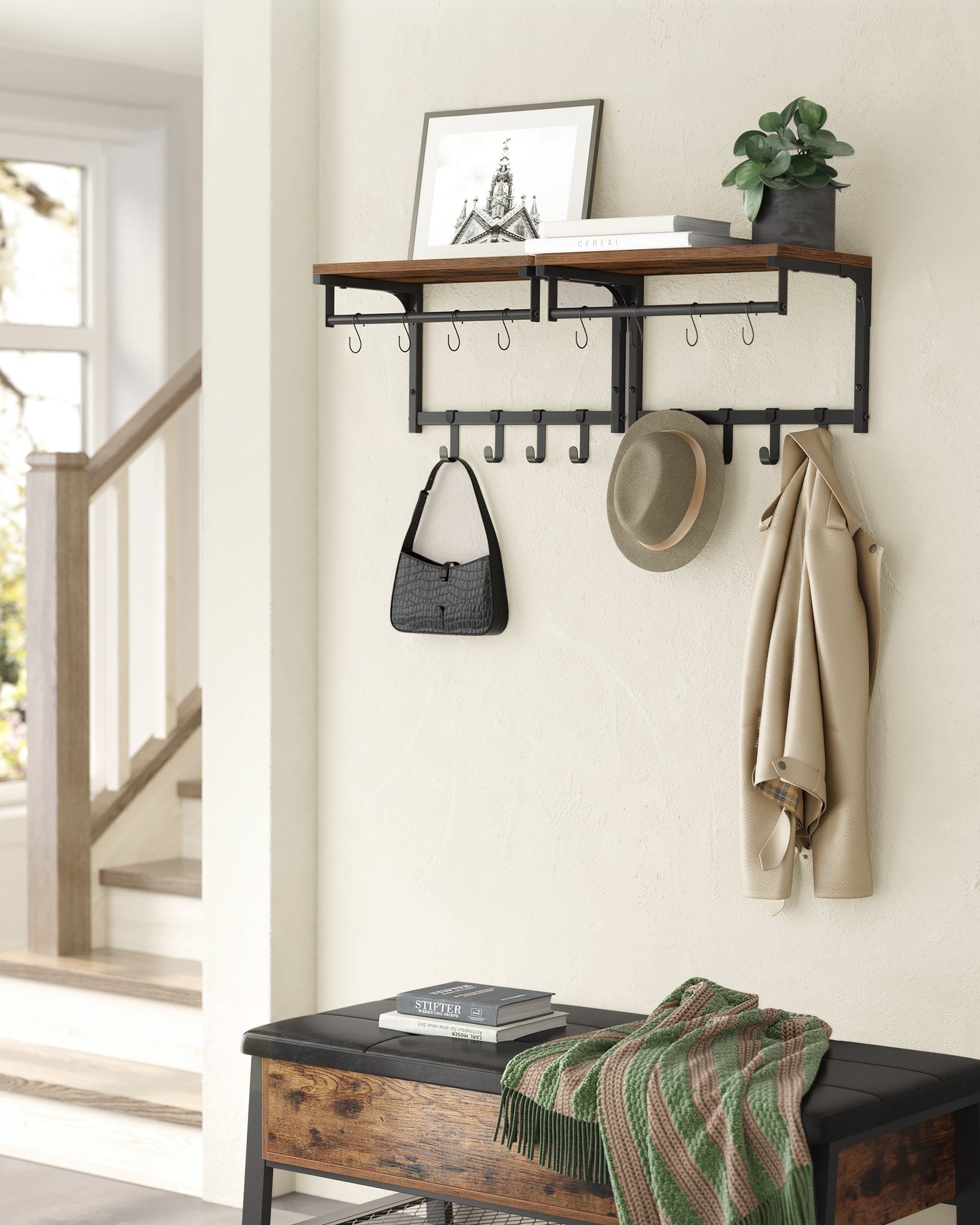 VASAGLE Wandgarderobe (2 St), Wandregale mit günstig online kaufen